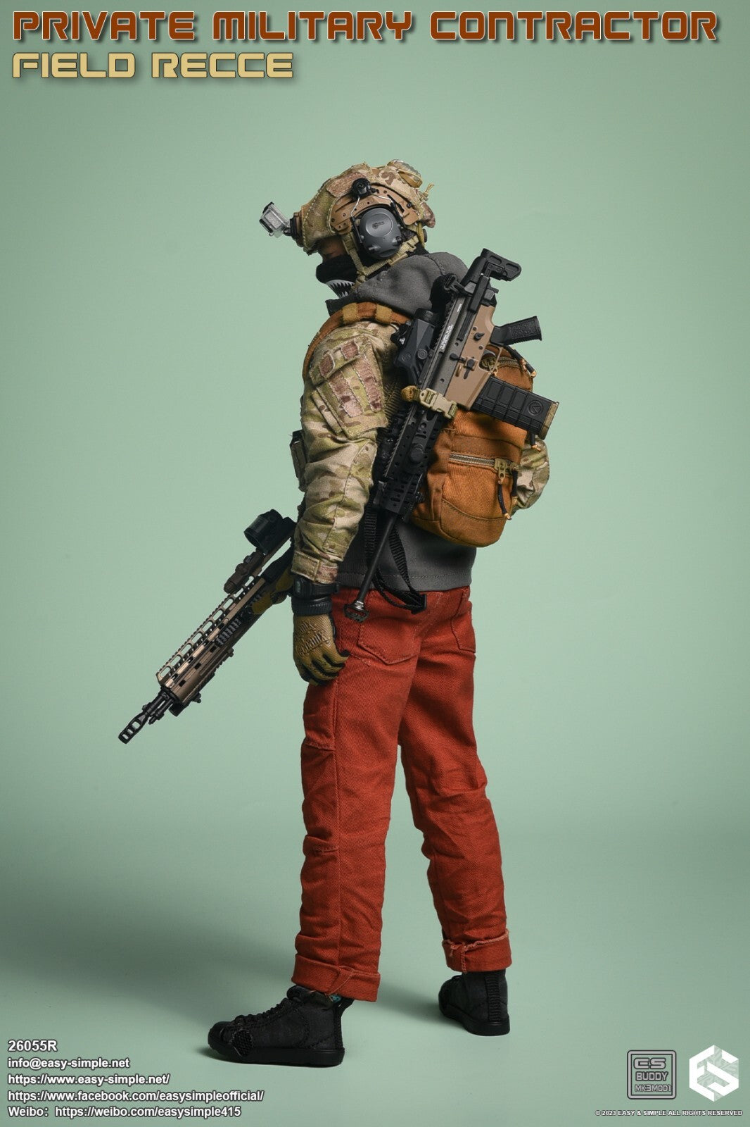 1:6 Easy & Simple PMC Field Recce Tactical Jacket for 12" Figures