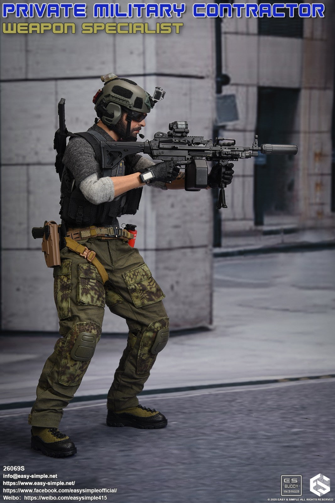 1:6 scale Easy & Simple PMC Weapon Specialist Sunglasses for 12" Figures