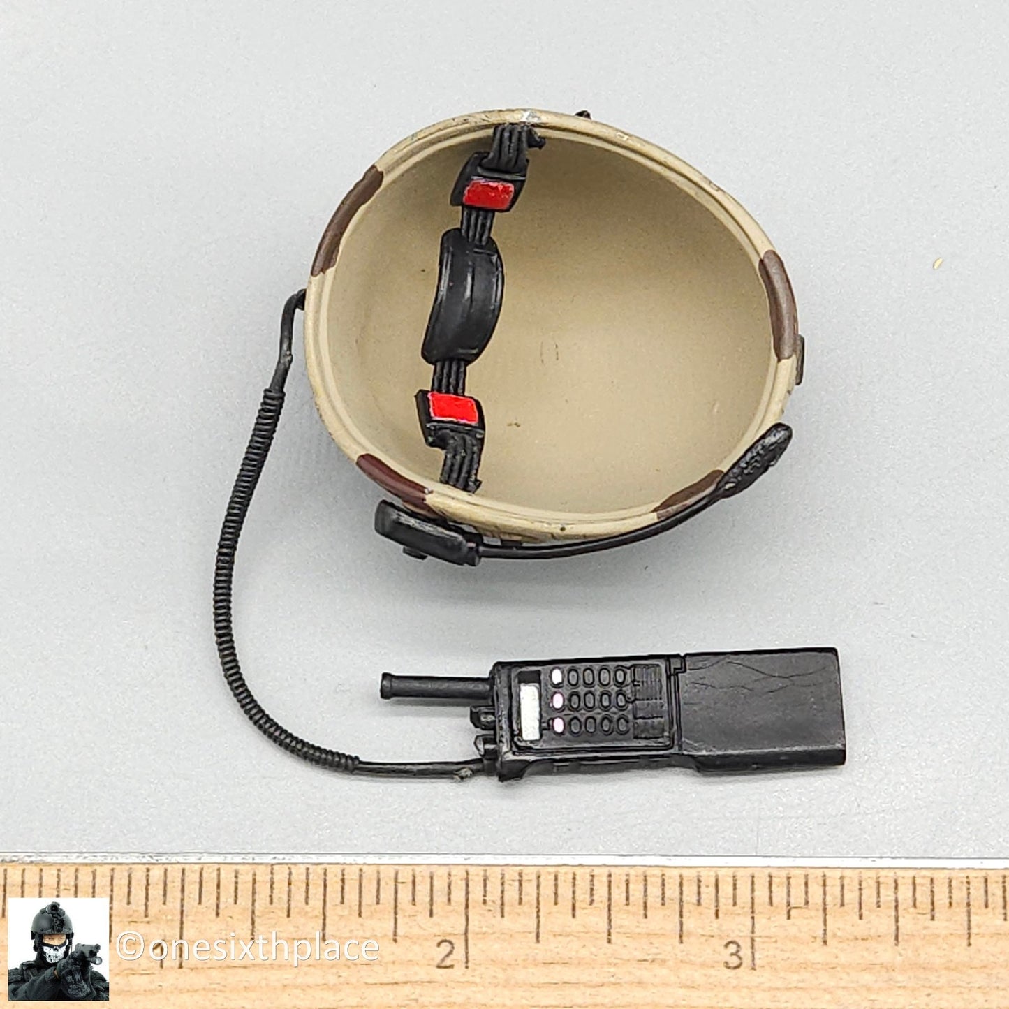 1:6 scale BBI GSG-9 Konrad Metal Helmet w/ Radio for 12" Figures