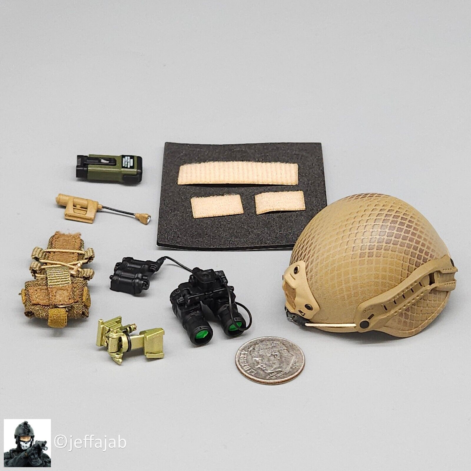 1:6 scale Easy & Simple USMC 26th MEU Helmet w/ NVG Set for 12" Figures