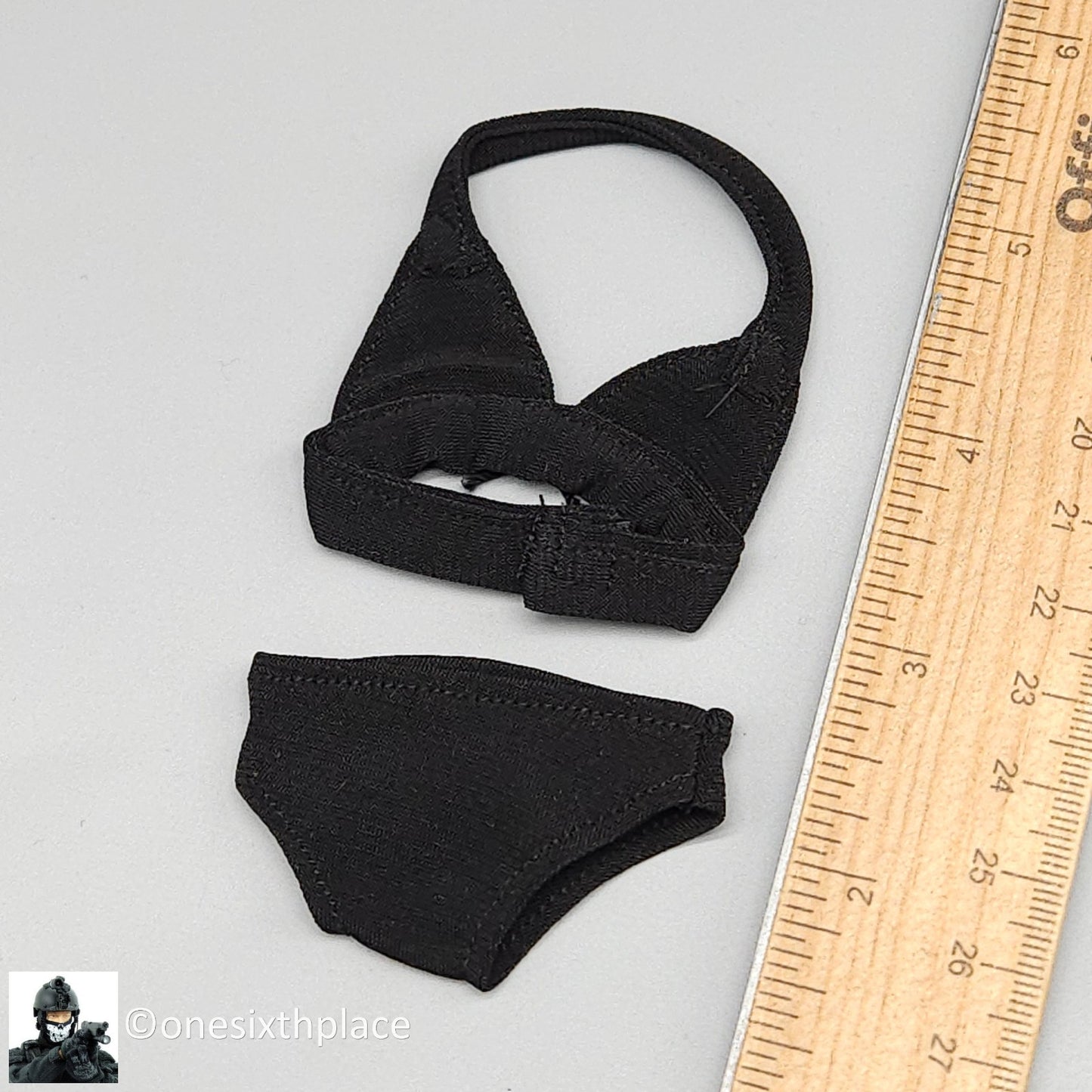1:6 Triad Toys Sunkini Female Black Bikini Set for 12" Figures