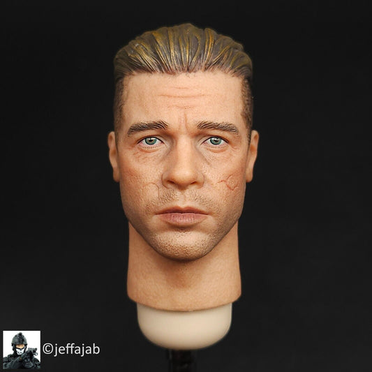 1:6 Facepool WWII 2nd Armored Div Tank Commander SSG Wardaddy Male Head Sculpt A