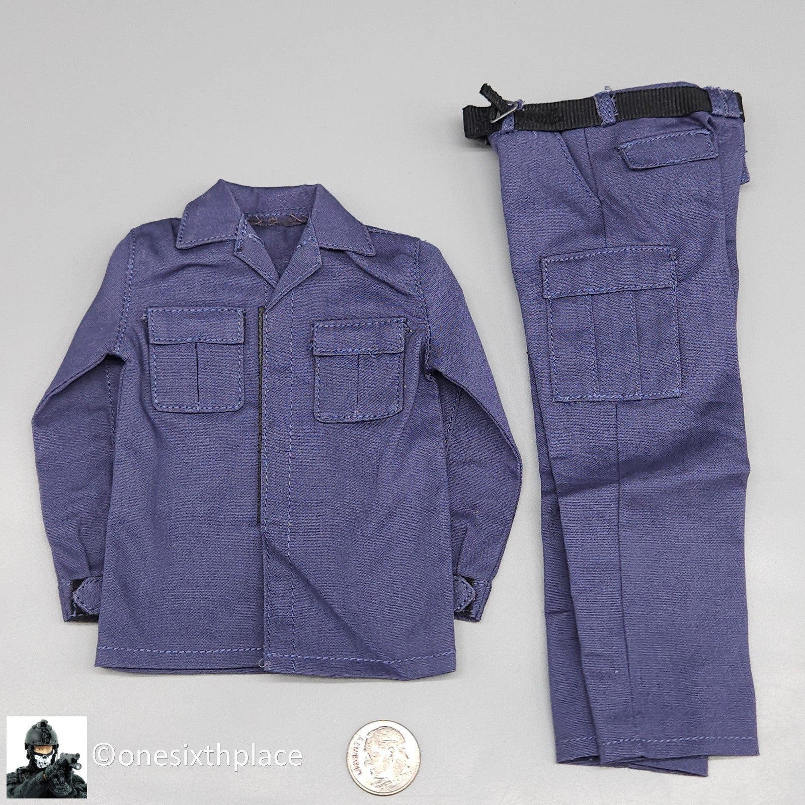 1:6 scale DiD LAPT SWAT Takeshi Blue BDU Tactical Uniform for 12" Figures