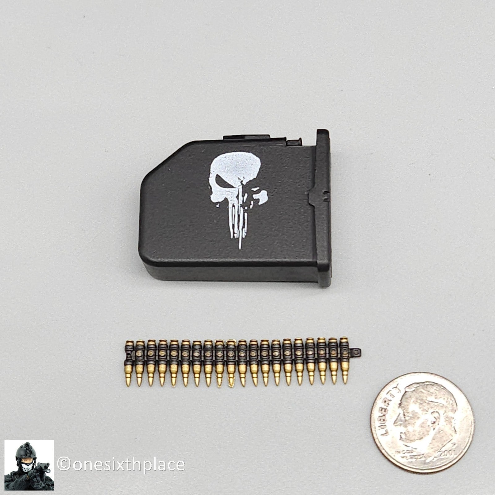 1:6 scale Easy & Simple SAD Low Profile Punisher 200rd SAW Ammo Box 12" Figures