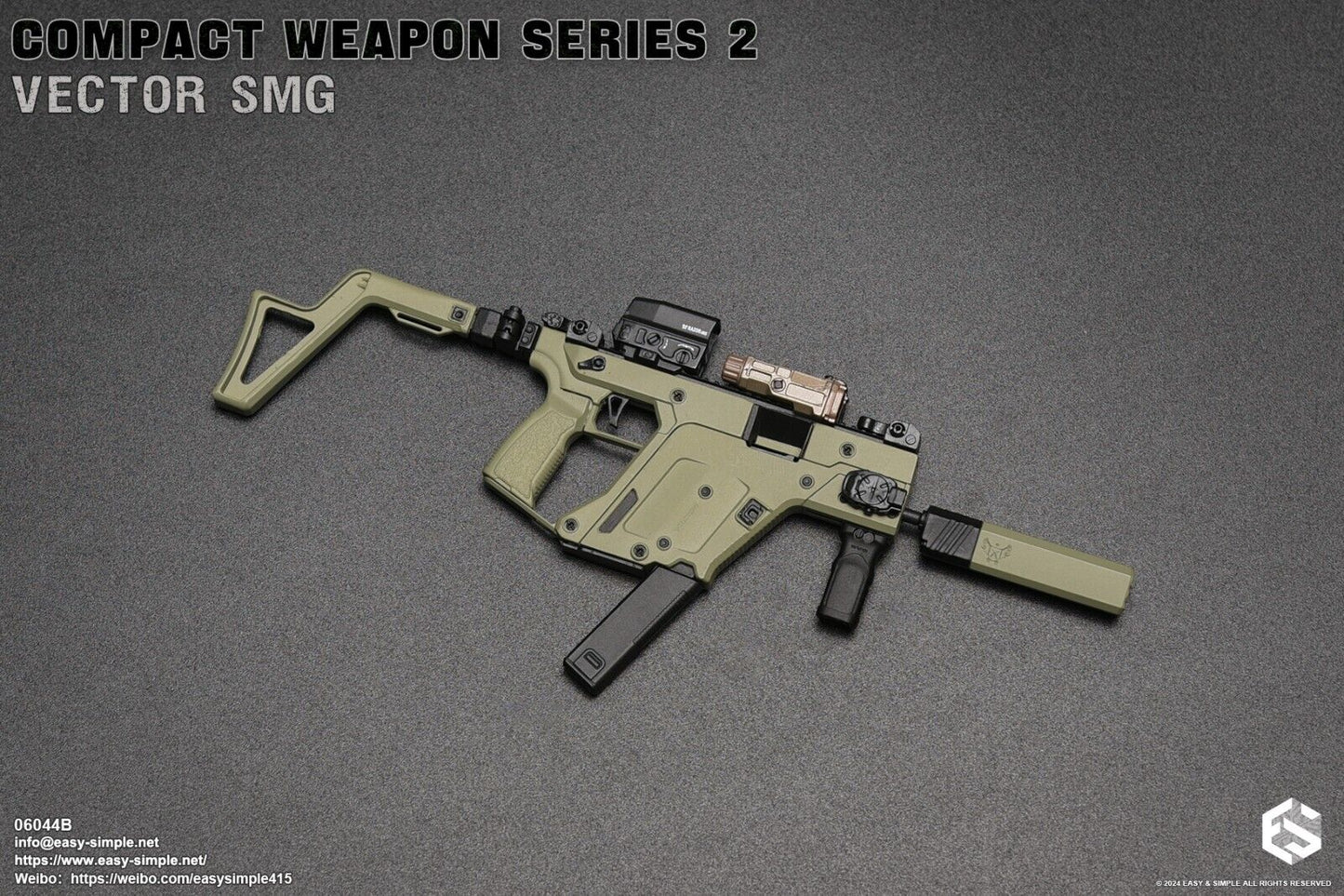 1:6 scale Easy & Simple Compact Weapons Series 2 Vector SMG Set B 12" Figures