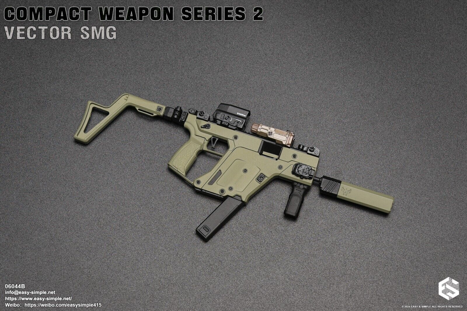 1:6 scale Easy & Simple Compact Weapons Series 2 Vector SMG Set B 12" Figures