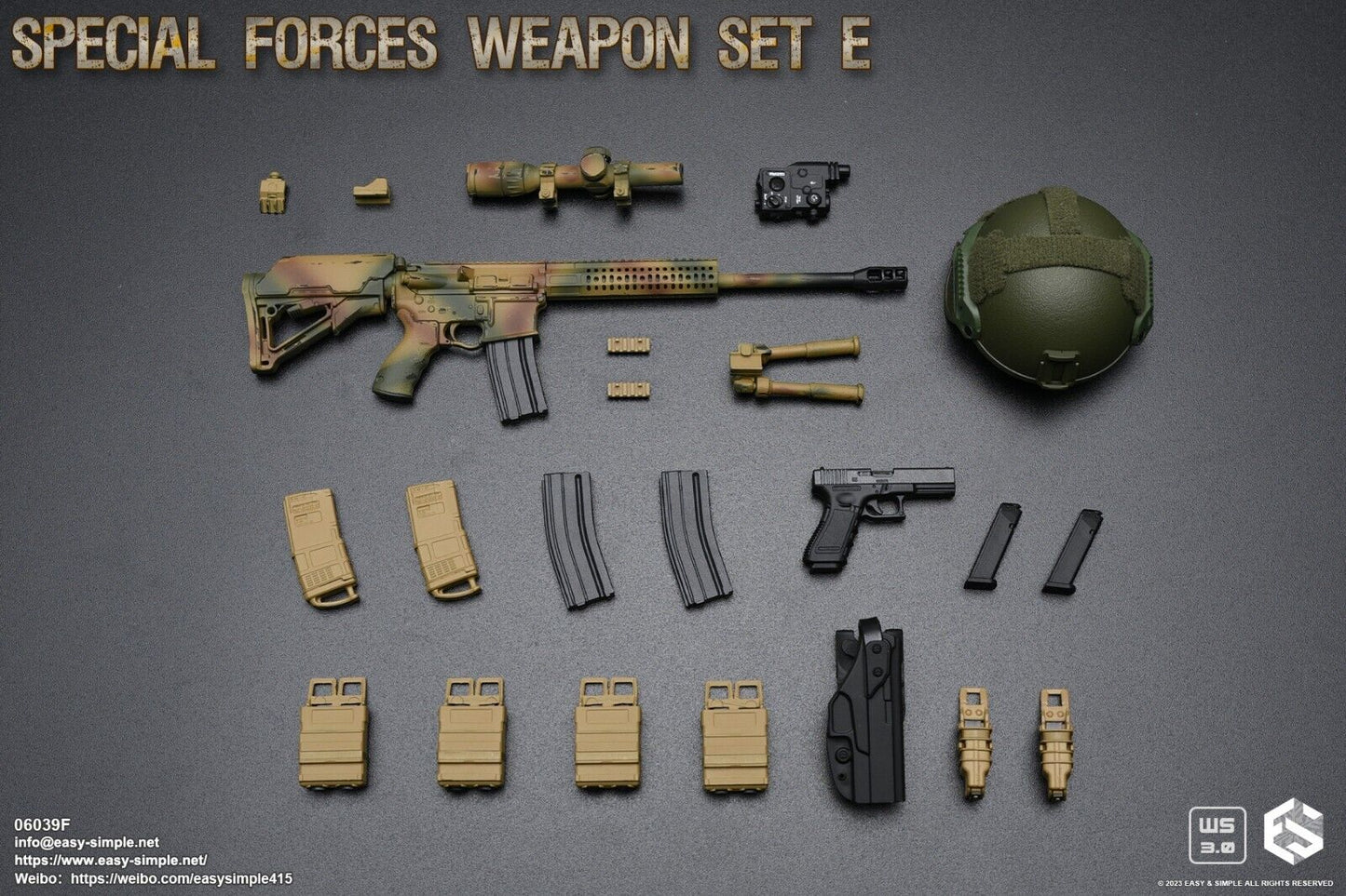 1:6 scale Easy & Simple Special Forces Weapon Set E for 12" Figures 06039F
