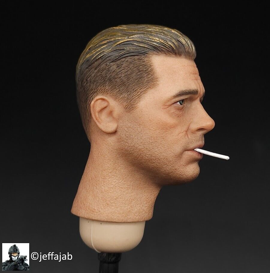 1:6 Facepool WWII 2nd Armored Div Tank Commander SSG Wardaddy Male Head Sculpt B