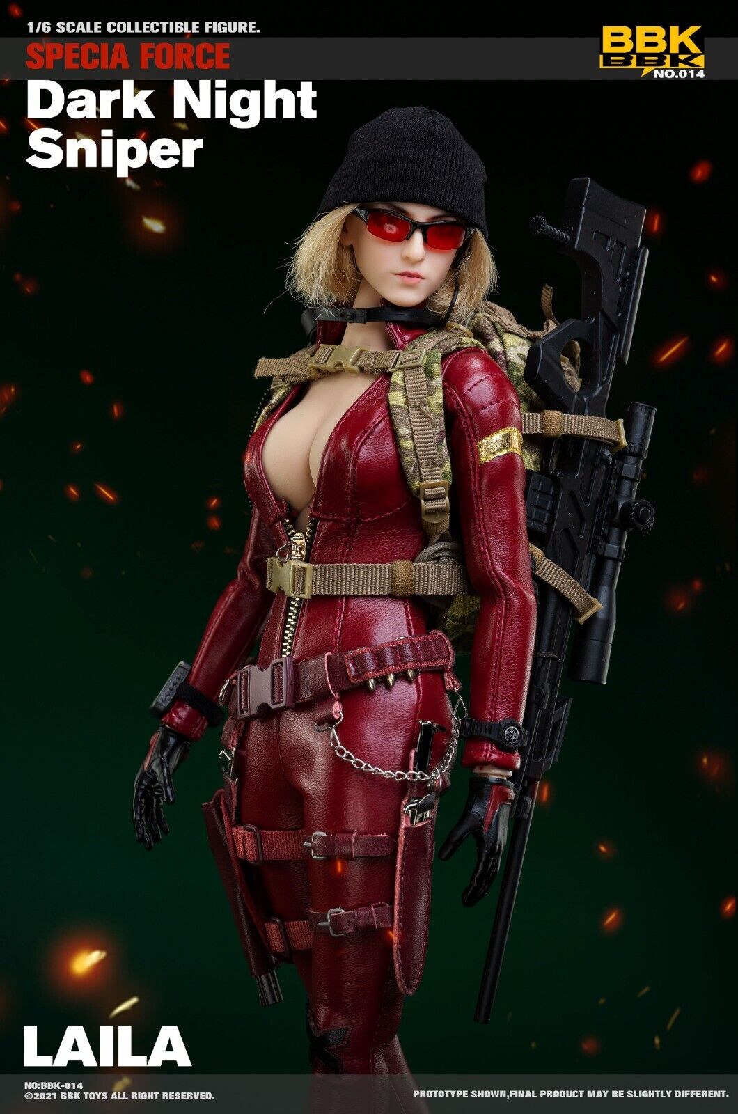1:6 scale BBK Female Dark Night Sniper Laila Leg Panel for 12" Figures