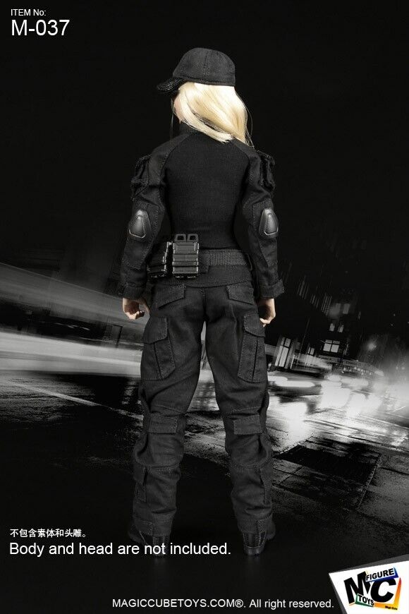 1:6 MC Toys Female Shooter Black Pistol Ammo Mag Speed Pouch (x2) for 12" Figure