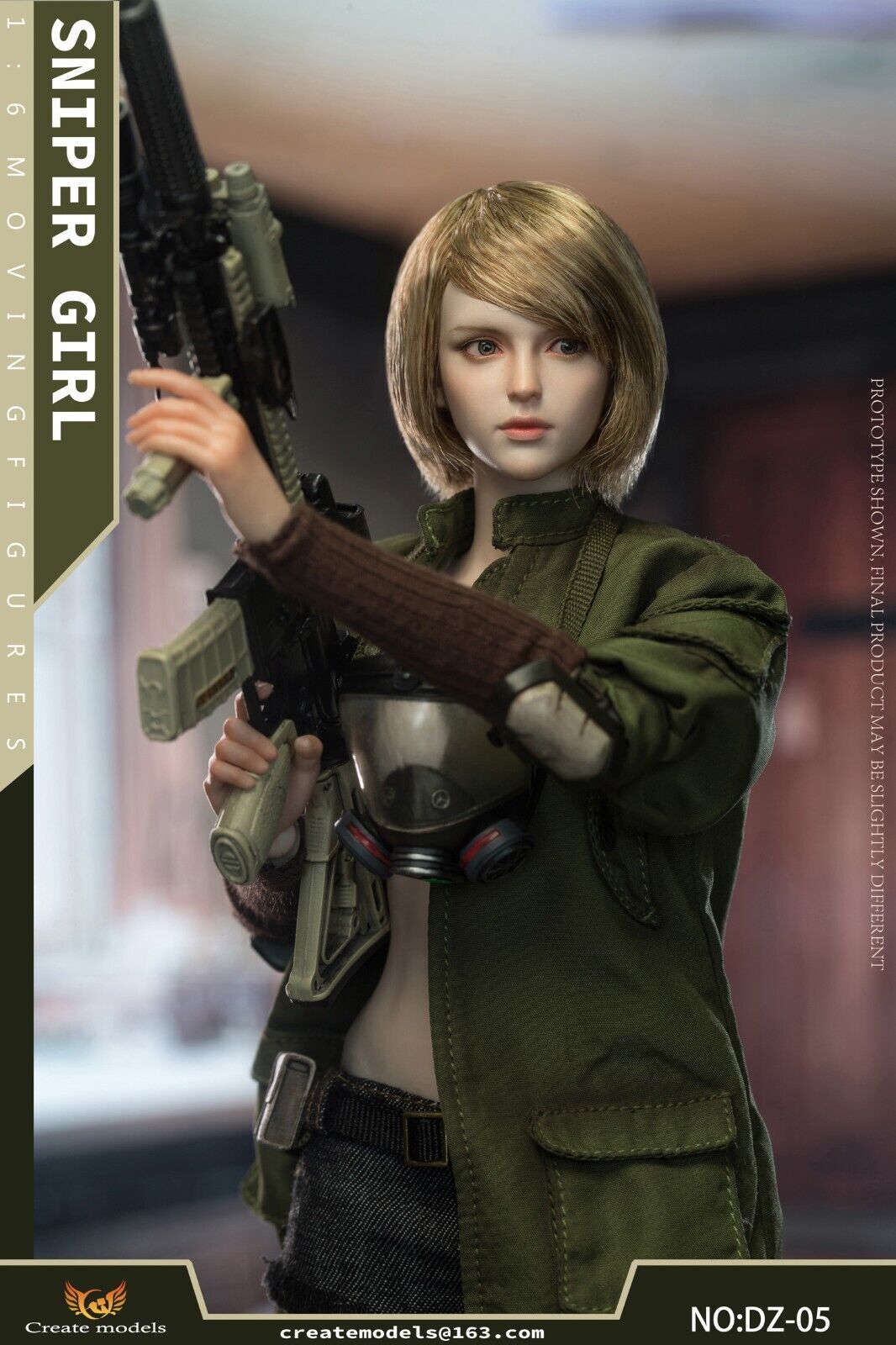 1:6 scale Create Models Sniper Girl Songbird Female Brown Boots (Peg Type)