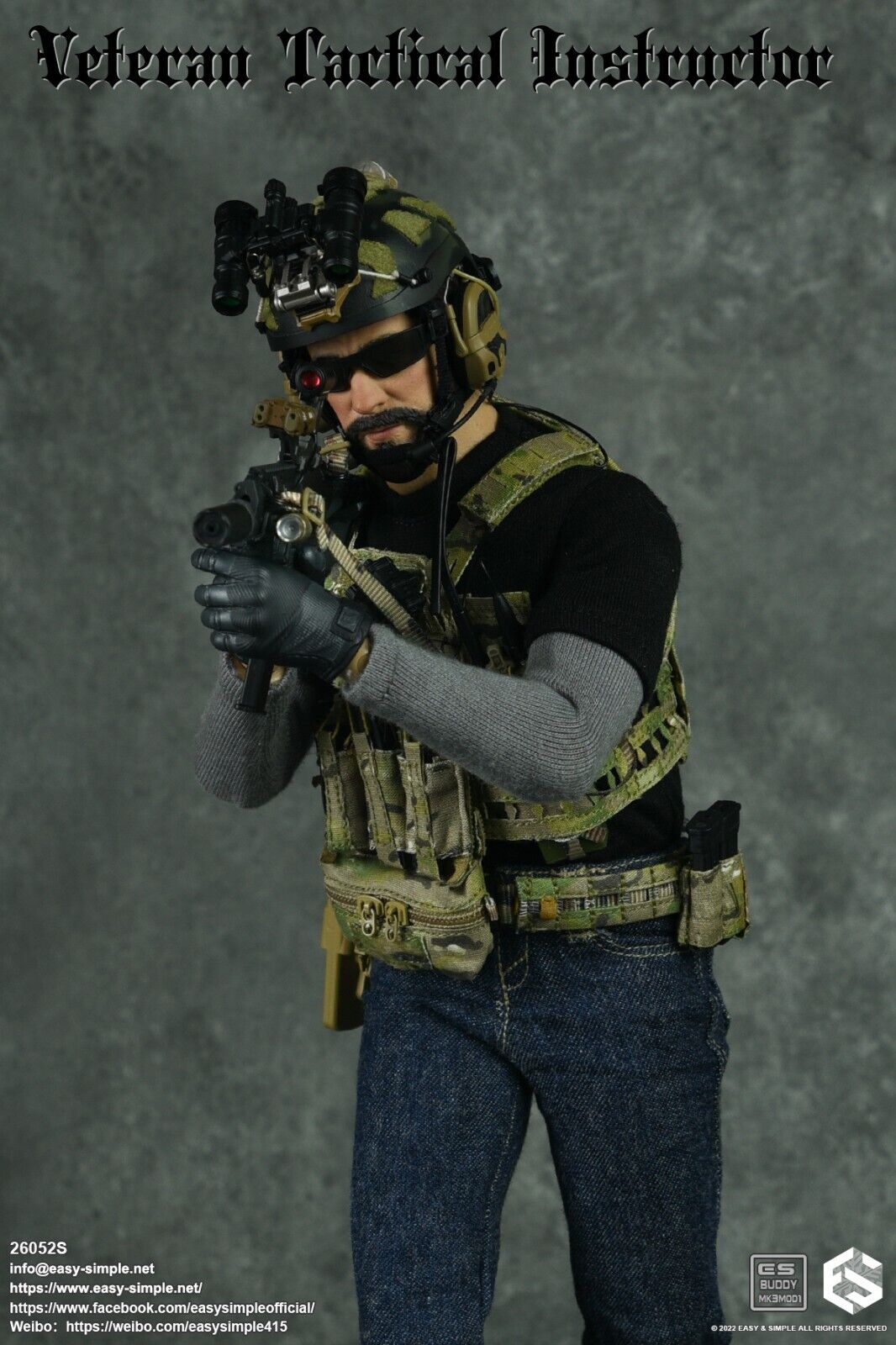 1:6 Easy & Simple Veteran Tactical Instructor Torso Fat Pad for 12" Figures