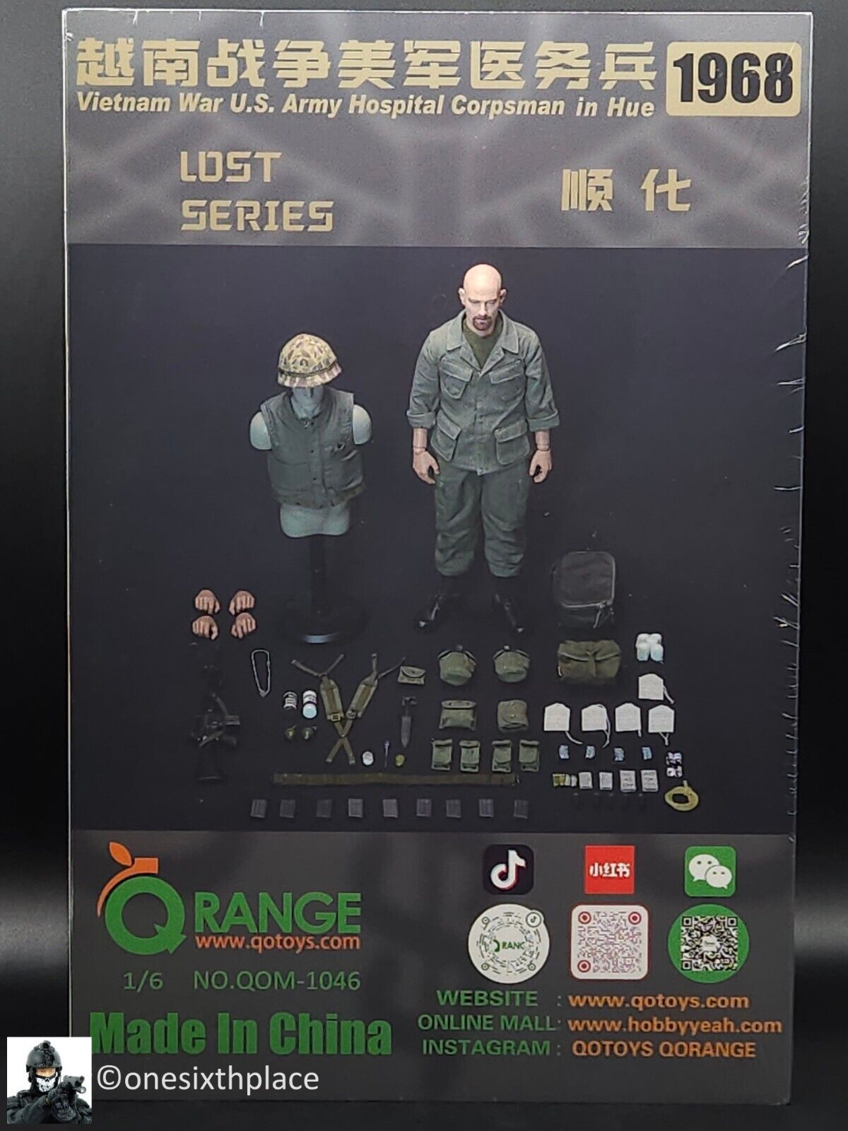 1:6 QO Toys Vietnam US Army Hospital Corpsman Hue 1968 12" Figure QOM-1046