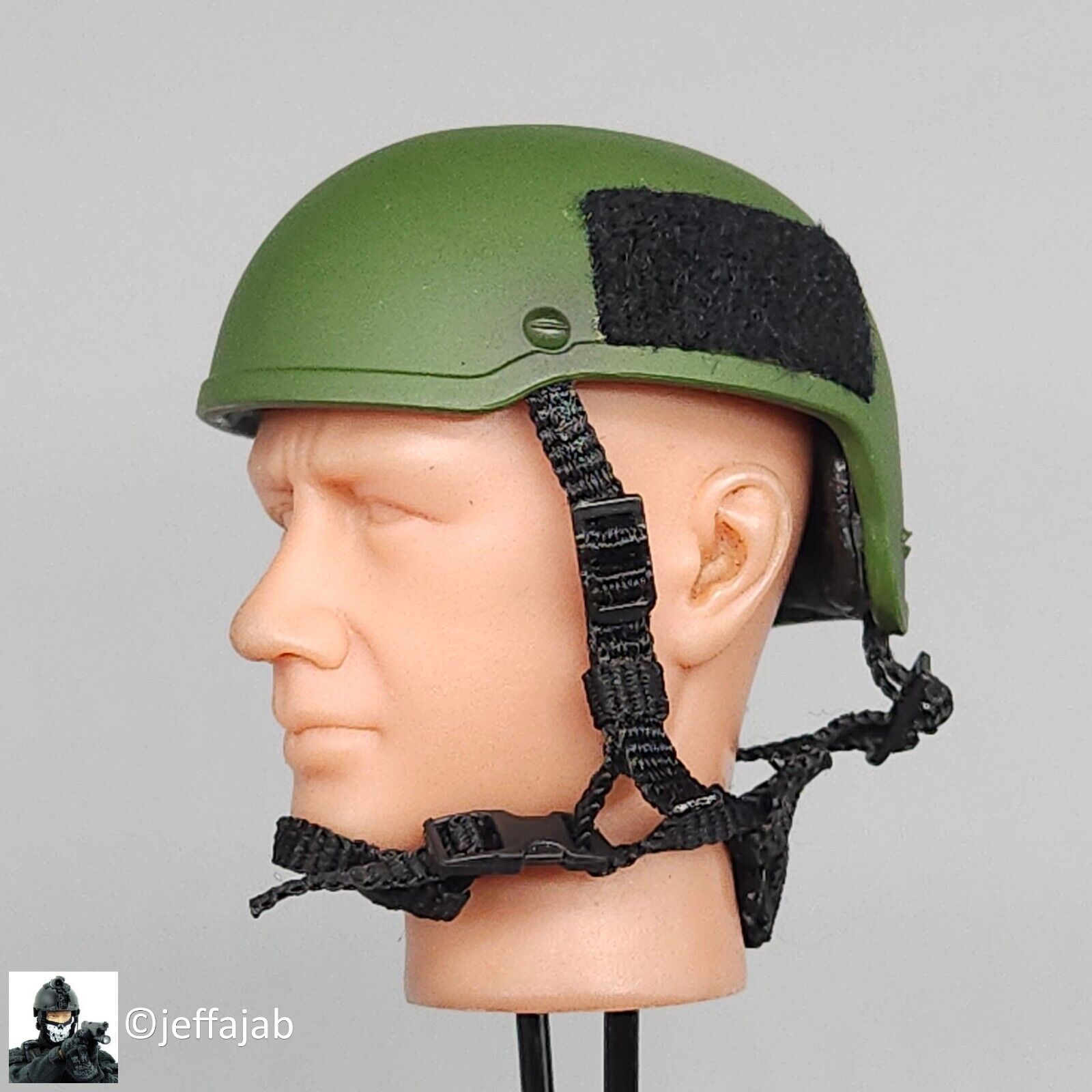 1:6 scale BBI Green Half Cut MICH Helmet for 12" Figures SEAL CAG