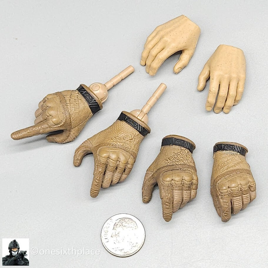 1:6 scale General's Armoury Bravo 0-6 Countdown Gloved Hands for 12" Figures