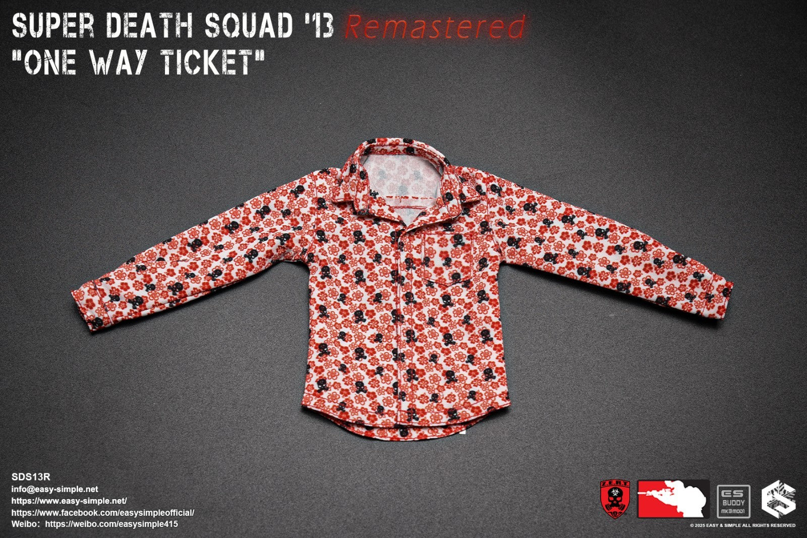 1:6 Easy & Simple ZERT Super Death Squad One Way Ticket Death Blossom Shirt