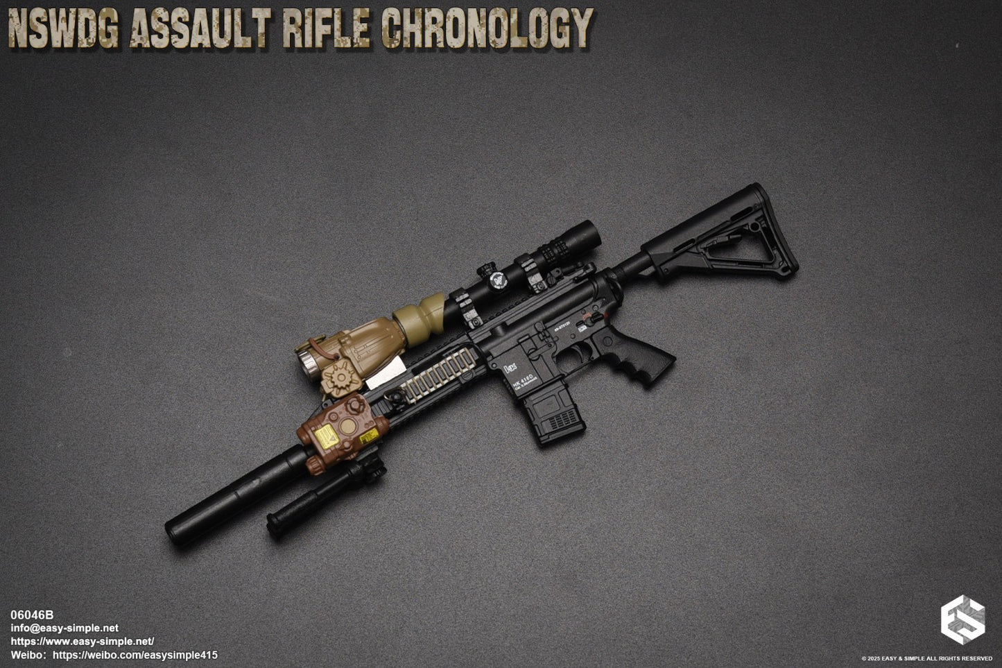 1:6 Easy & Simple NSWDG Assault Rifle Chronology Set B for 12" Figures 06046B