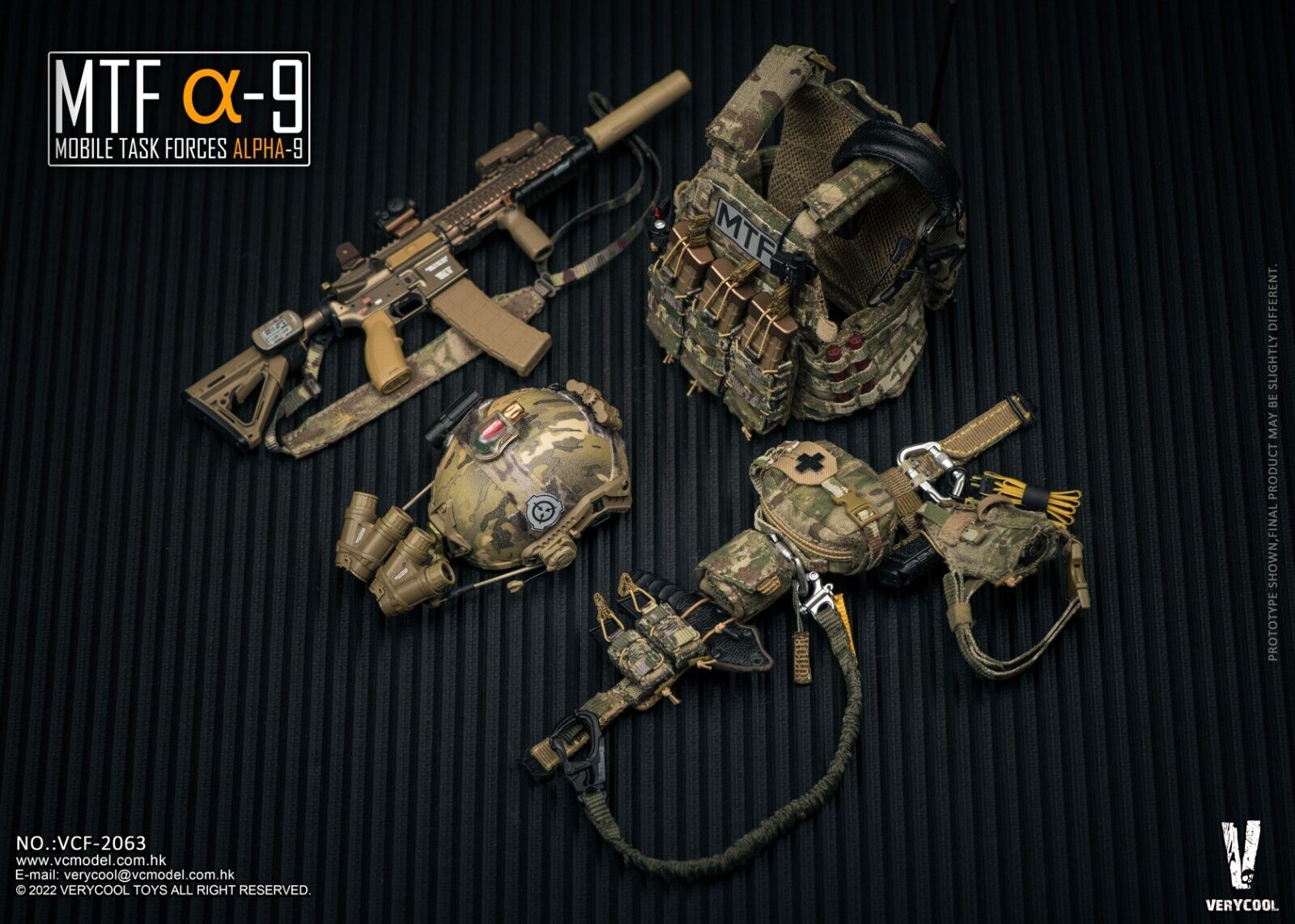 1:6 Very Cool Mobile Task Force Alpha-9 Female Gloved Hands for 12" Figures