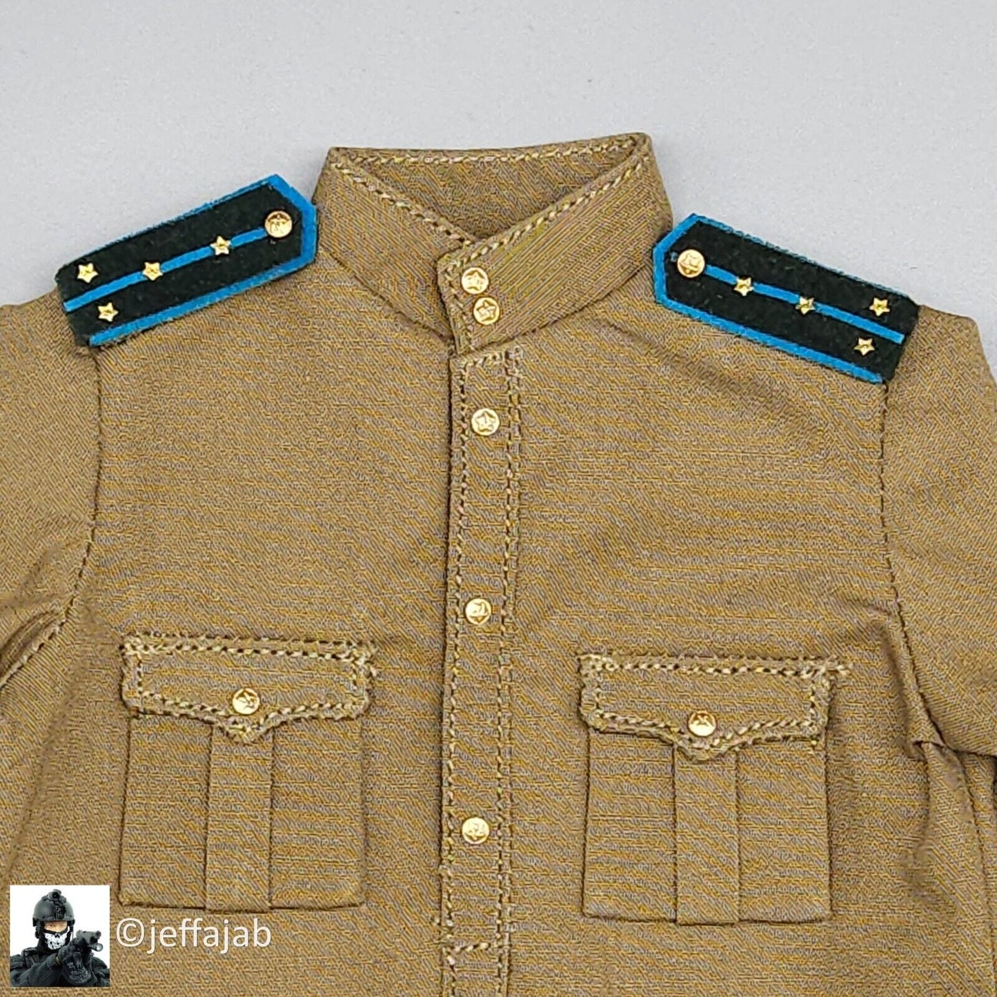 1:6 scale Alert Line WWII Soviet NKVD Officer Shirt Captain Rank for 12" Figures