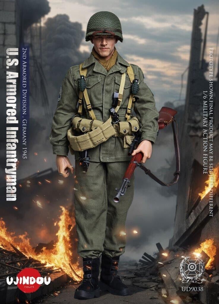 1:6 scale Ujindou WWII US Armored Infantryman Germany 1945 12" Figure UD9038