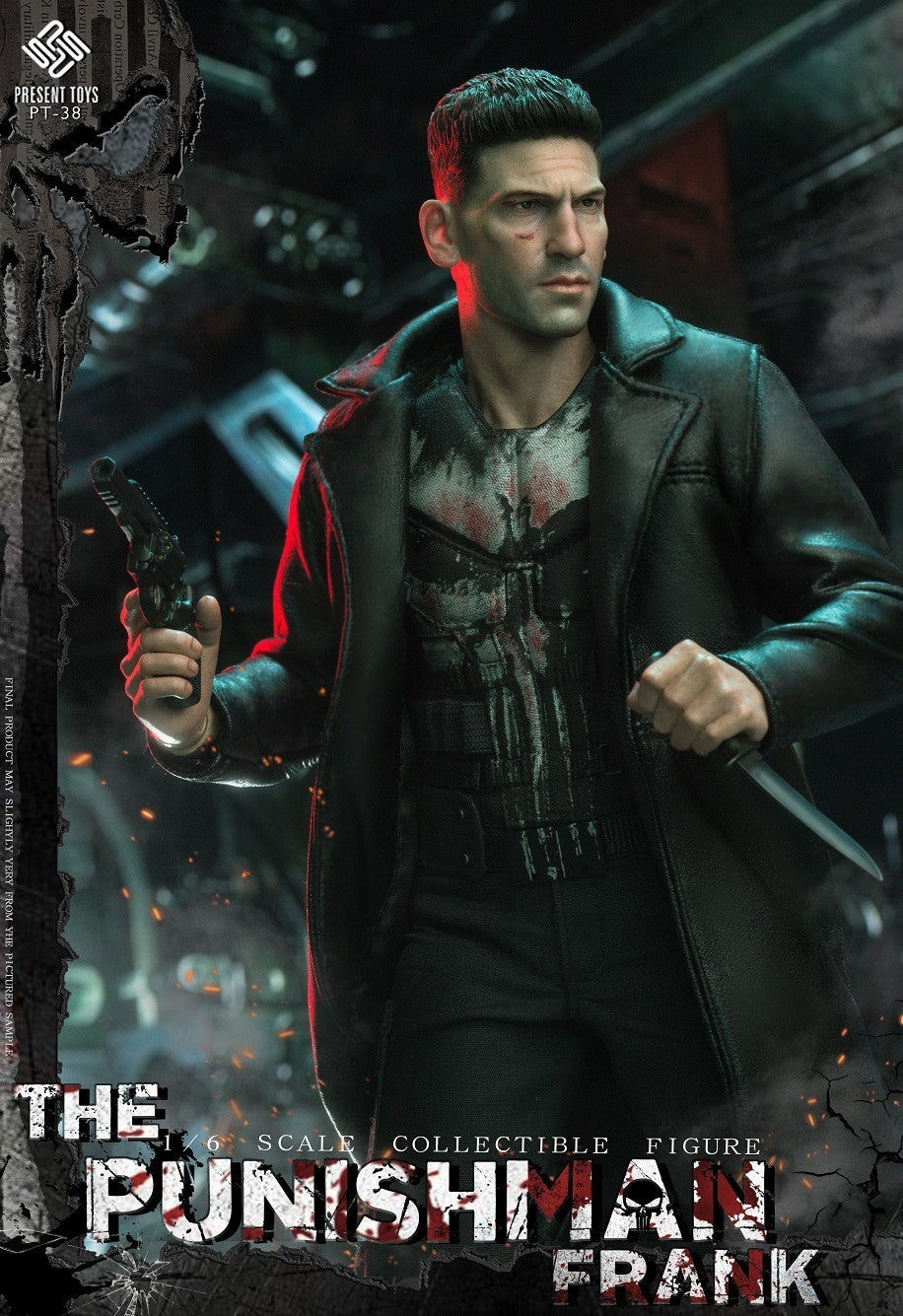 1:6 Present Toys Punishman Frank Punisher Black Shirt & Pants for 12" Figures