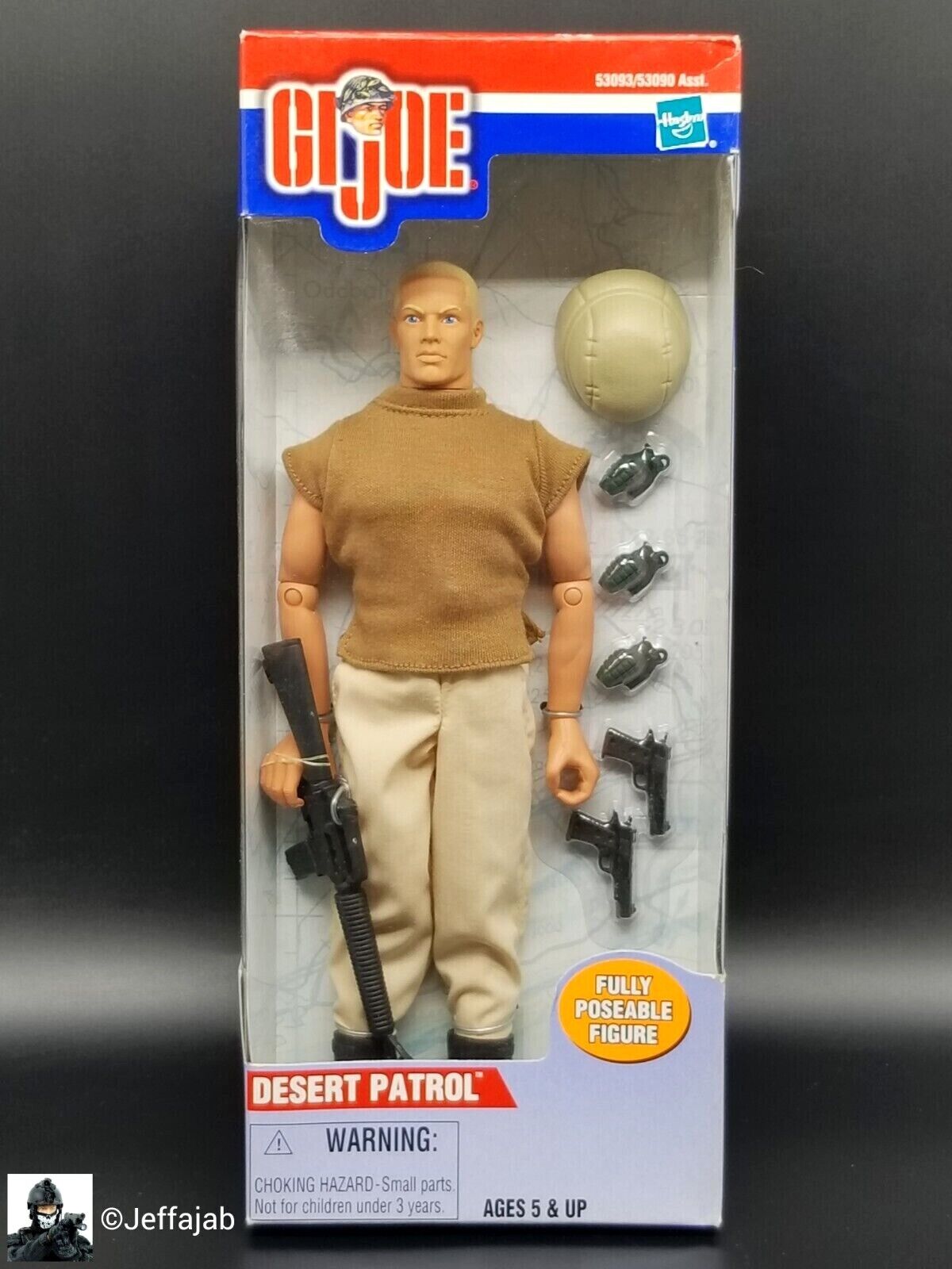 1:6 Hasbro GI Joe Desert Patrol Blond Hair Body 12" Action Figure Uniform Rifle