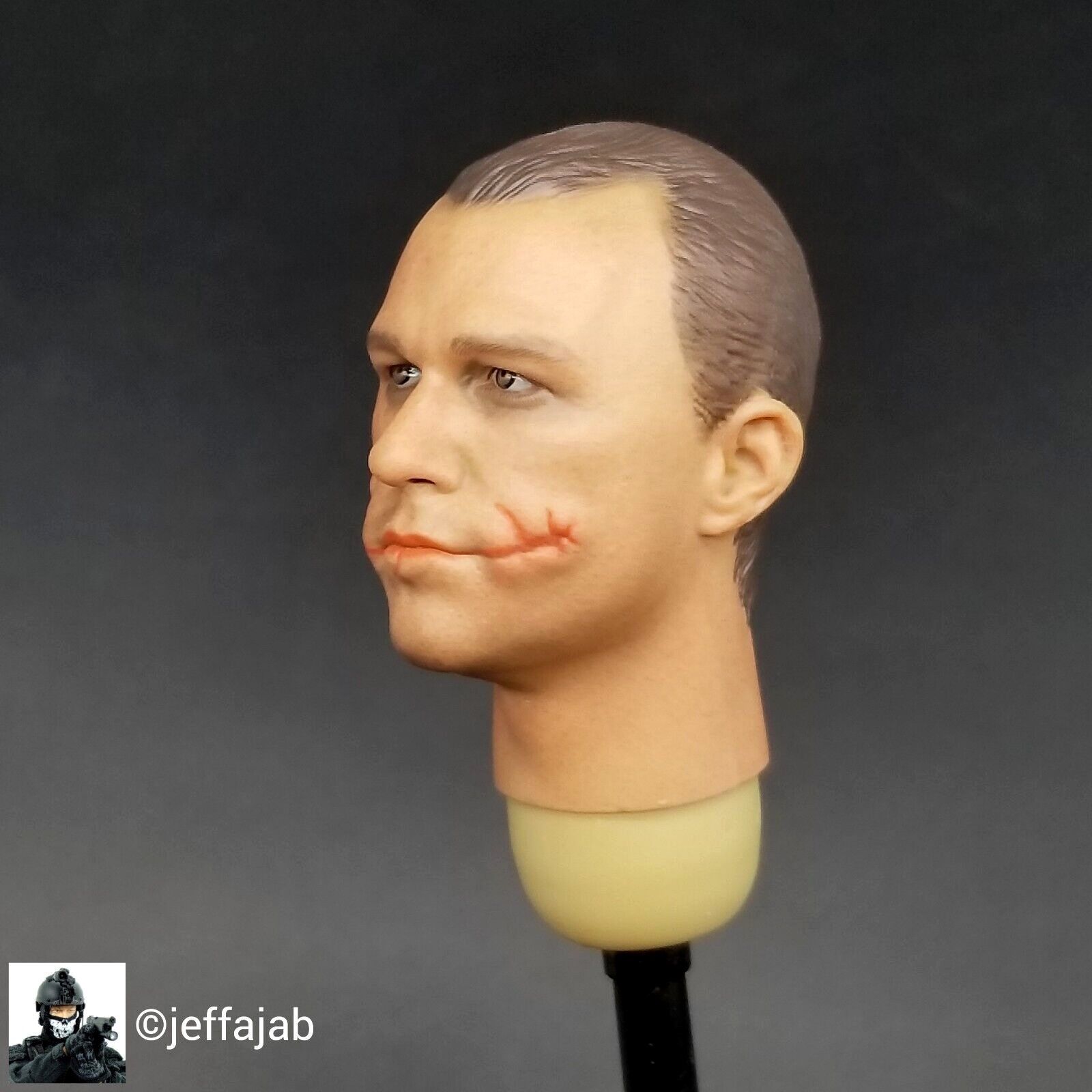 1:6 AR Toys The Joker Bad Cop Male Head Sculpt #2 for 12" GI Joe Dragon Hot Toys