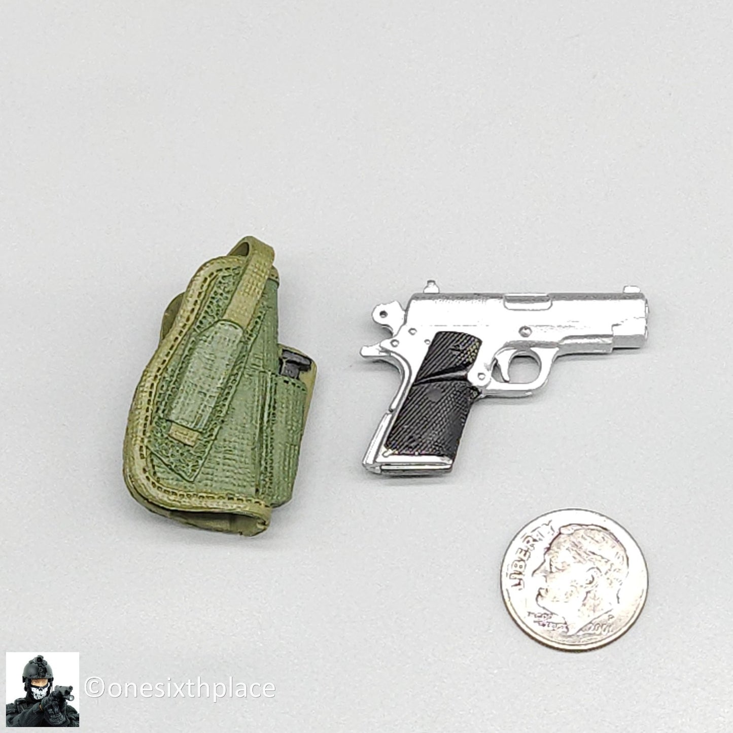 1:6 scale Dragon CIA Agent Jones Pistol w/ Holster for 12" Figures