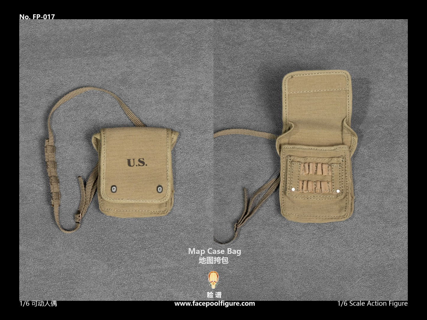 1:6 Facepool WWII USMC Snafu Map Case Pouch for 12" Figures
