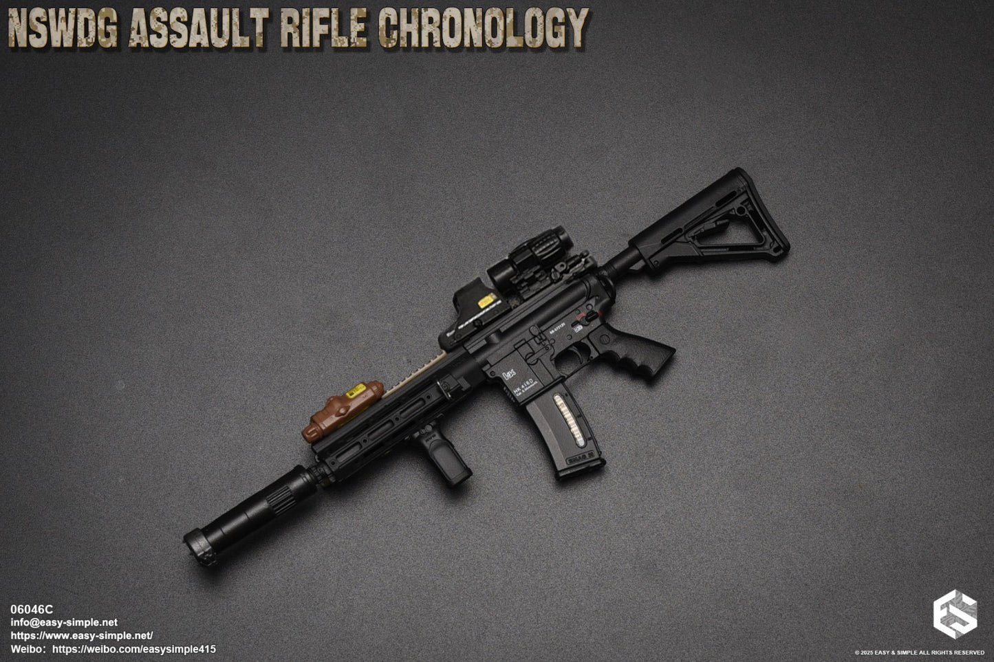 1:6 Easy & Simple NSWDG Assault Rifle Chronology Set C for 12" Figures 06046C