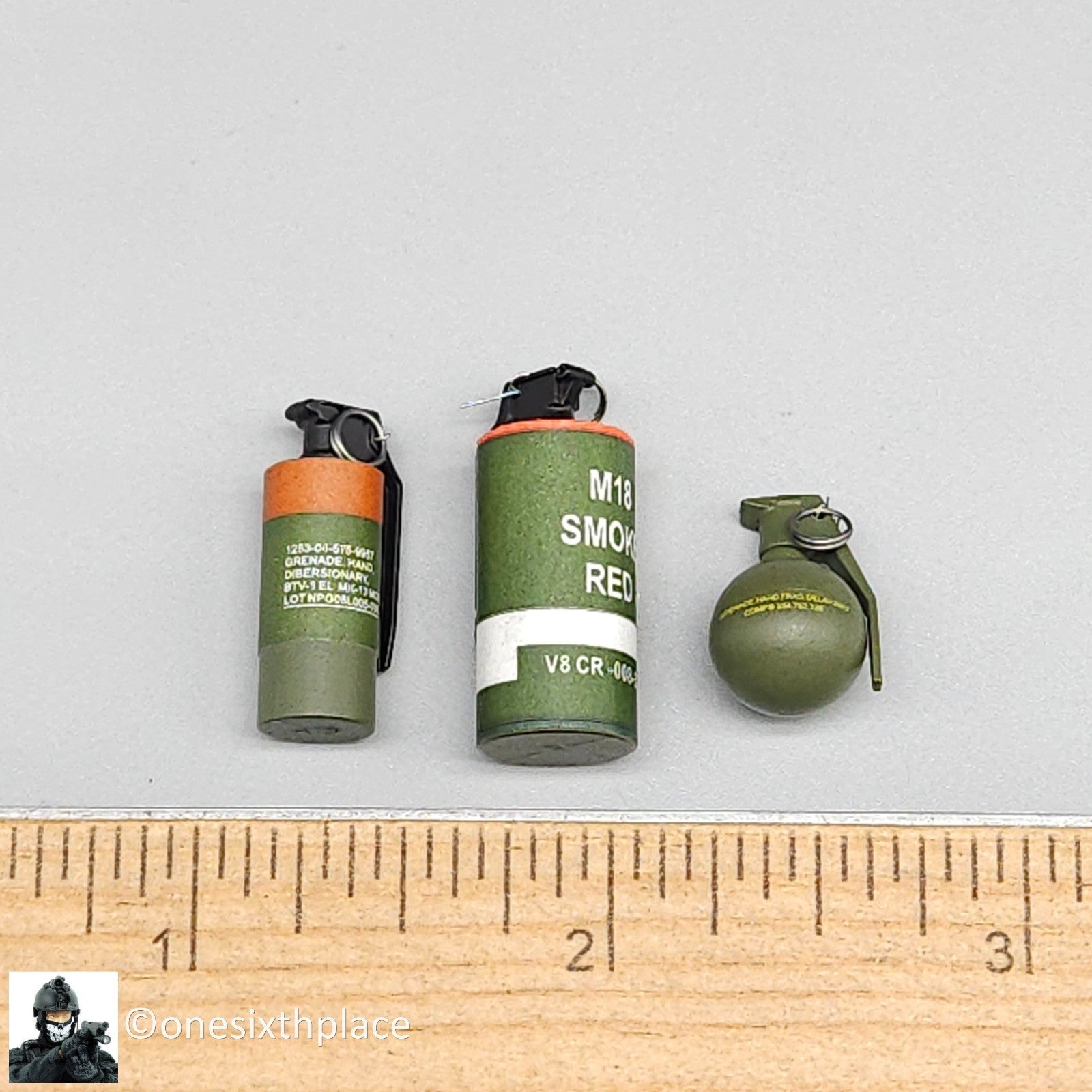 1:6 Easy & Simple HRT Minuteman ShotShow 2025 Grenades (x3) for 12" Figures