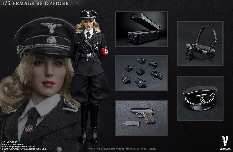 1:6 scale Very Cool WWII German Female SS Officer Nude Body for 12" Figures