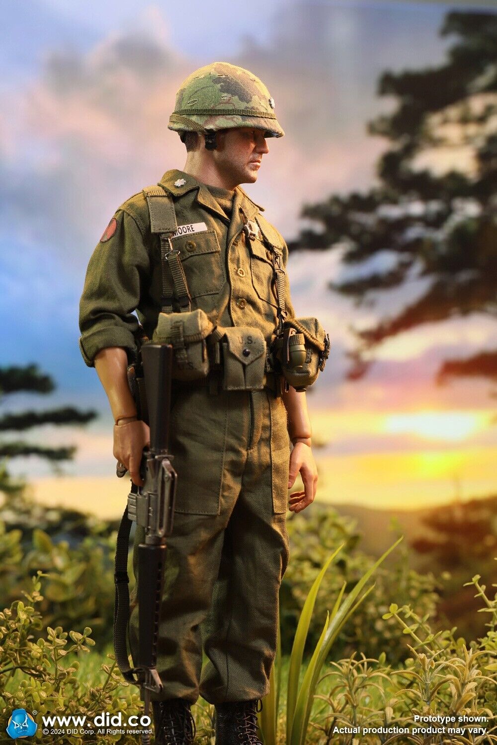 1:6 scale DiD Vietnam War U.S.  Army Lt. Col. Moore 12" Action Figure V80174