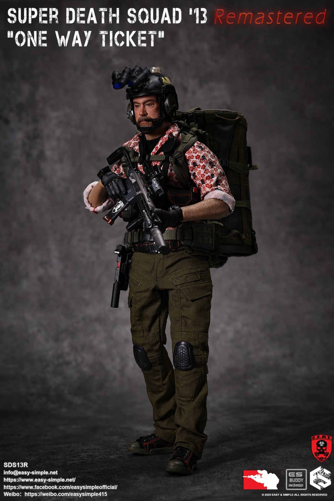 1:6 Easy & Simple ZERT Super Death Squad One Way Ticket Pistol w/ Holster