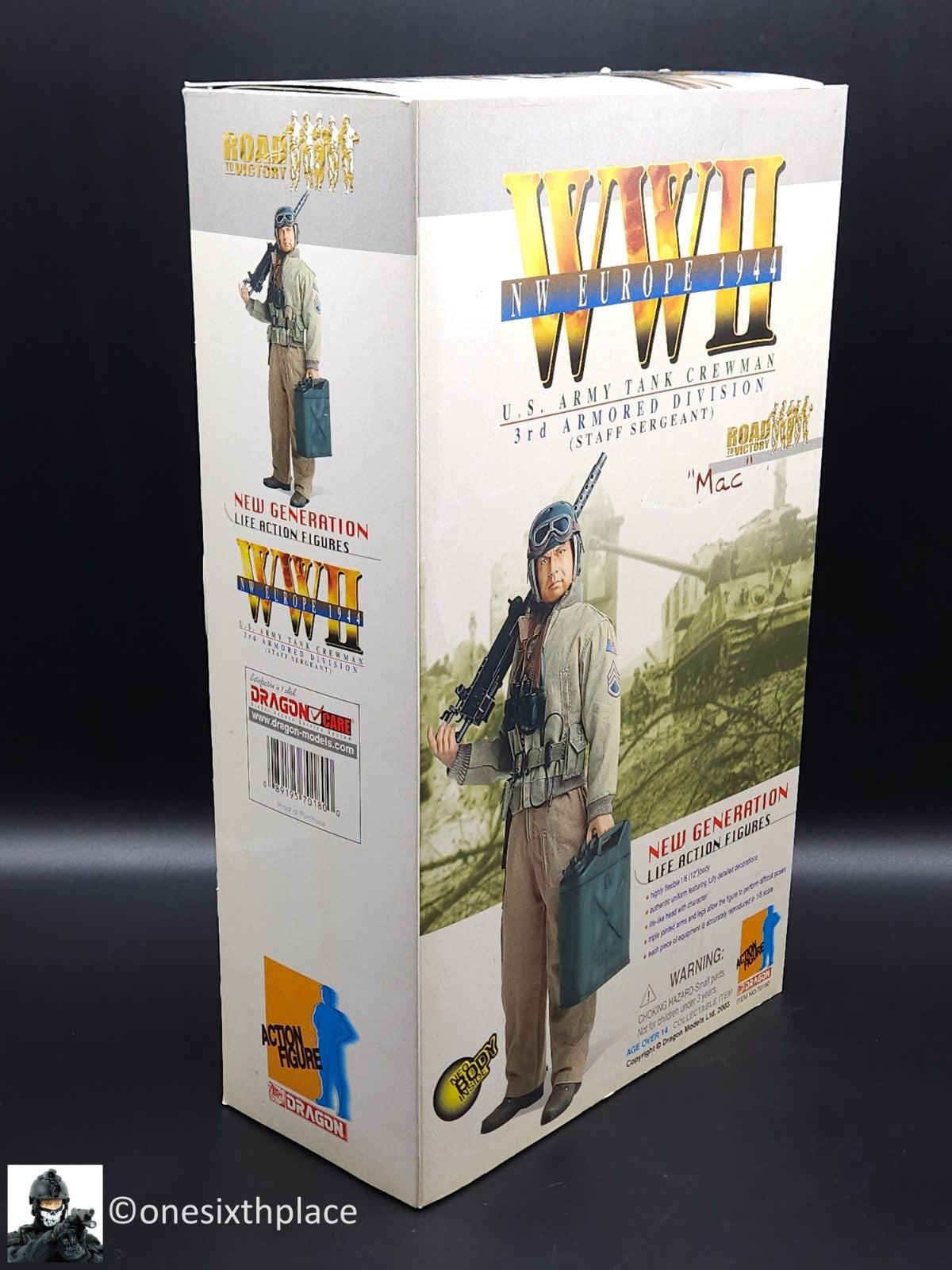 1:6 scale WWII US Army Tank Crewman 3rd Armored Div SSG Mac 12" Figure