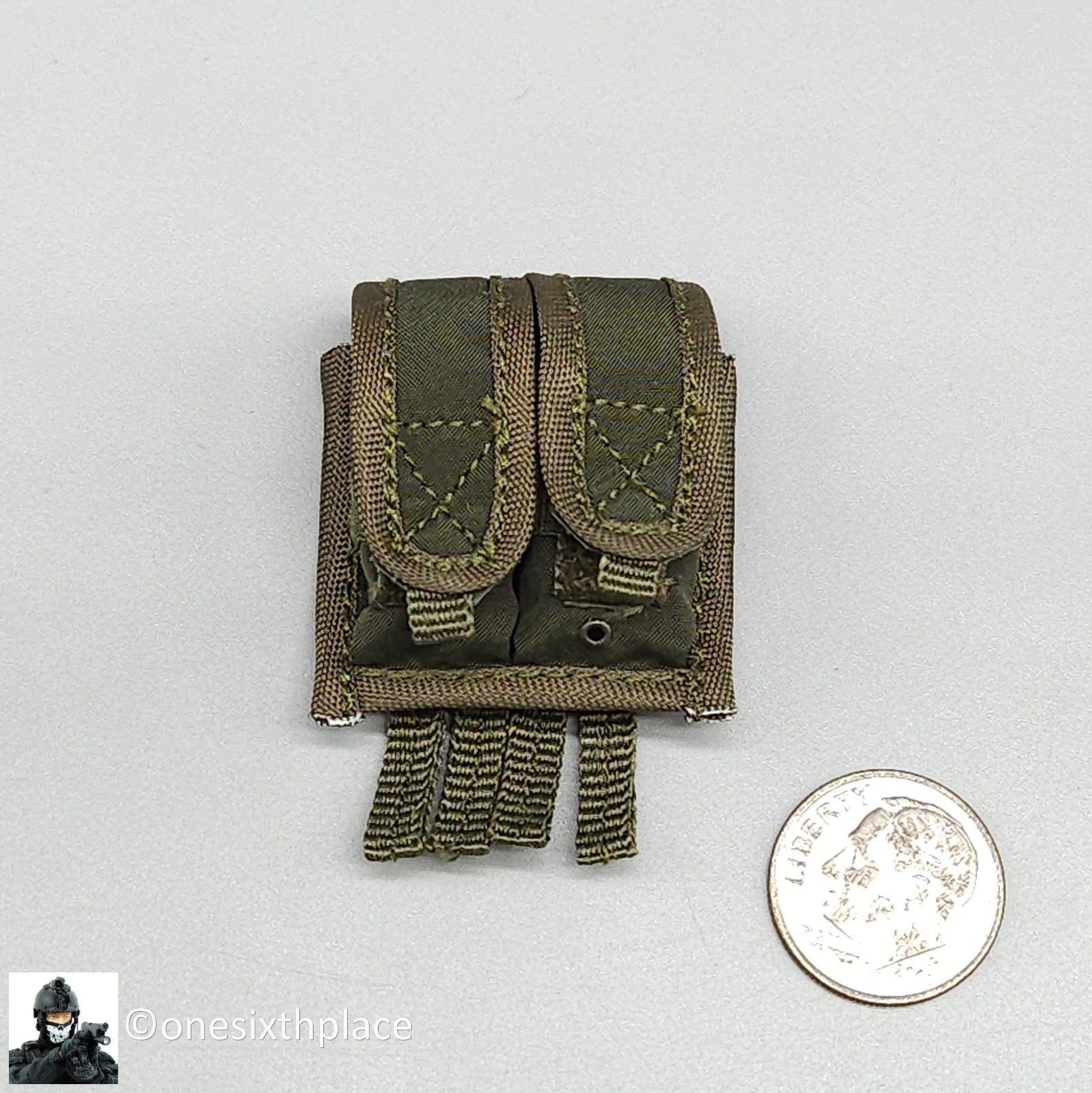 1:6 Easy & Simple Delta Force Chronology 2006 Green Double Rifle Mag Pouch