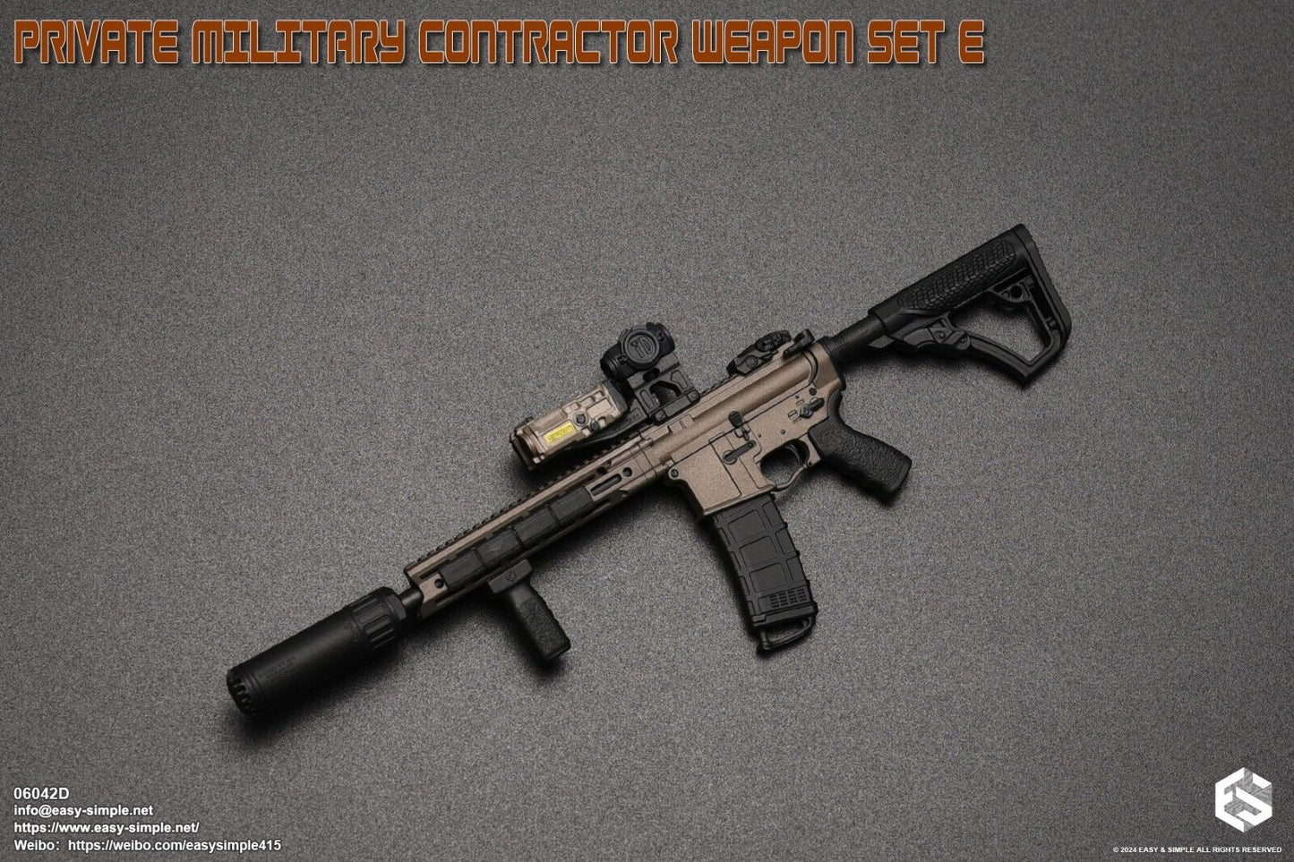 1:6 Easy & Simple Private Military Contractor Weapon Set E Ver. D for 12" Figure