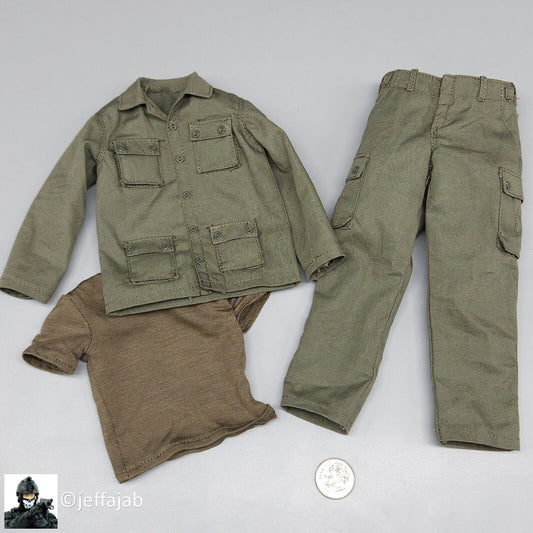 1:6 Ujindou Vietnam MACV-SOG Recon Team OD Green Uniform 12" Figures