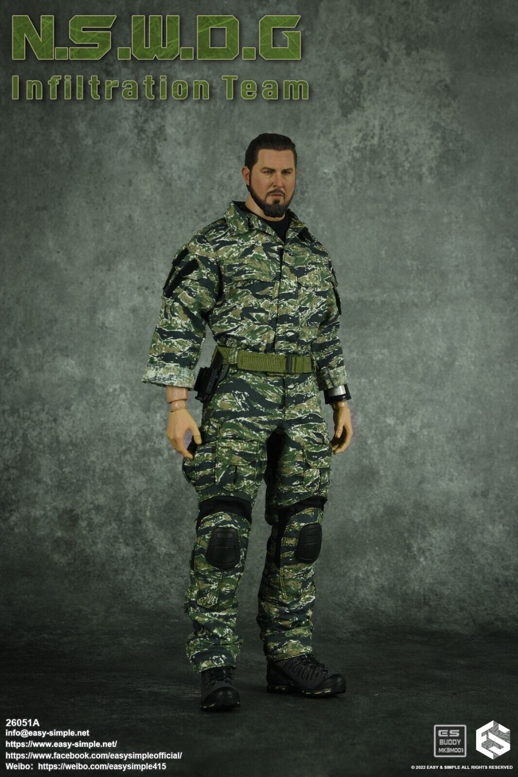 1:6 scale Easy & Simple N.S.W.D.G Infiltration Team Version A 12" Figure 26051A