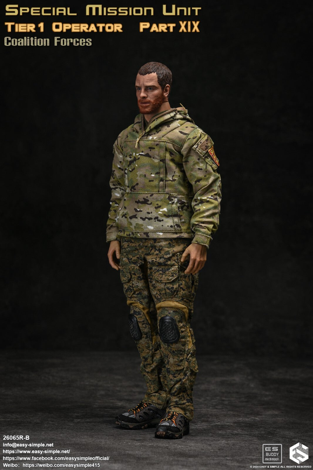 1:6 scale Easy & Simple Coalition Forces British SAS Multicam Jacket 12" Figures