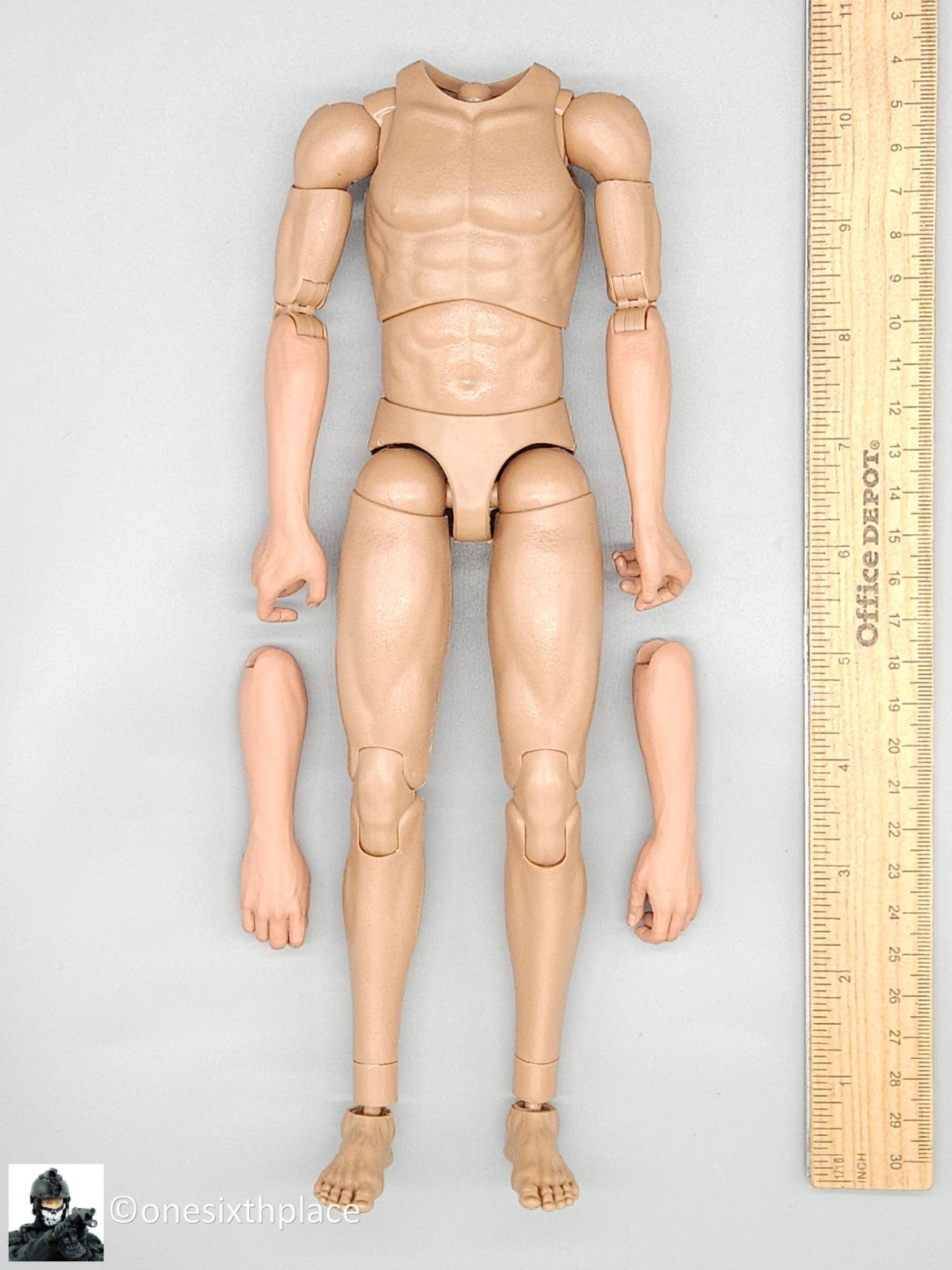 1:6 Ujindou Vietnam US Army 25th Infantry Division Male Body w/ Sculpted Arms