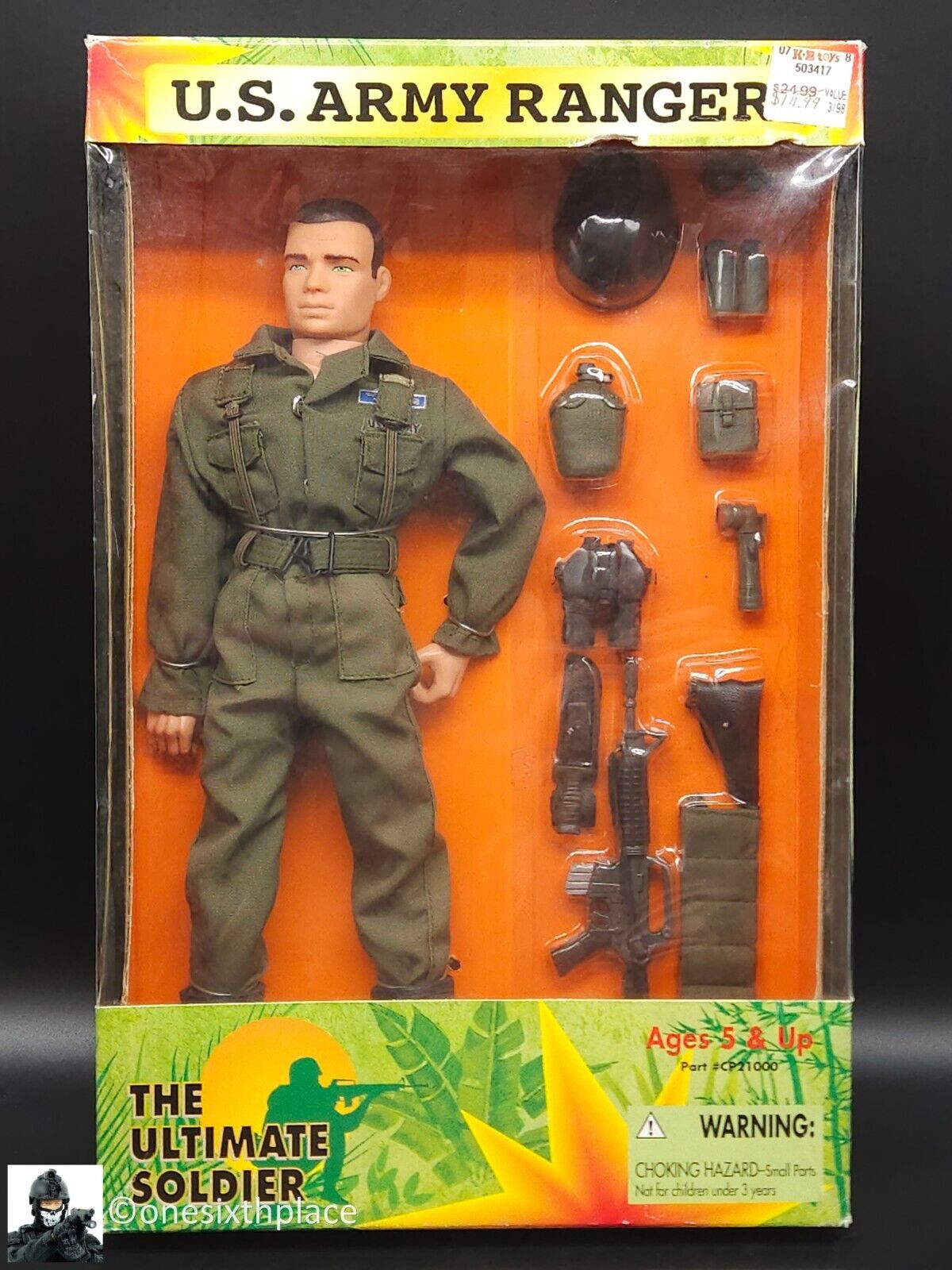 1:6 scale Ultimate Soldier US Army Ranger First Run 1998 KB Toys 12" Figure