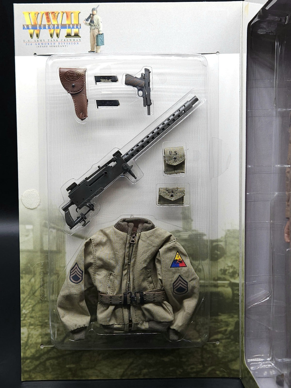 1:6 scale WWII US Army Tank Crewman 3rd Armored Div SSG Mac 12" Figure