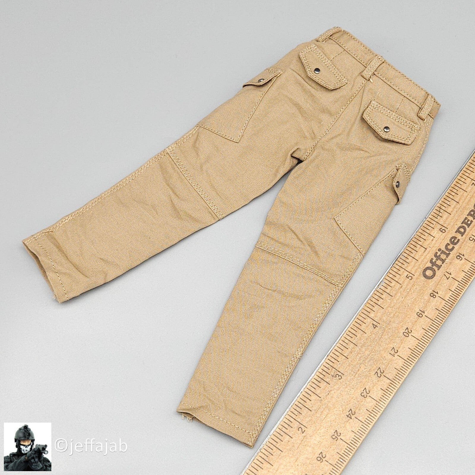 1:6 scale XRF Mens Tan Tactical Cargo Pants for 12" Figures