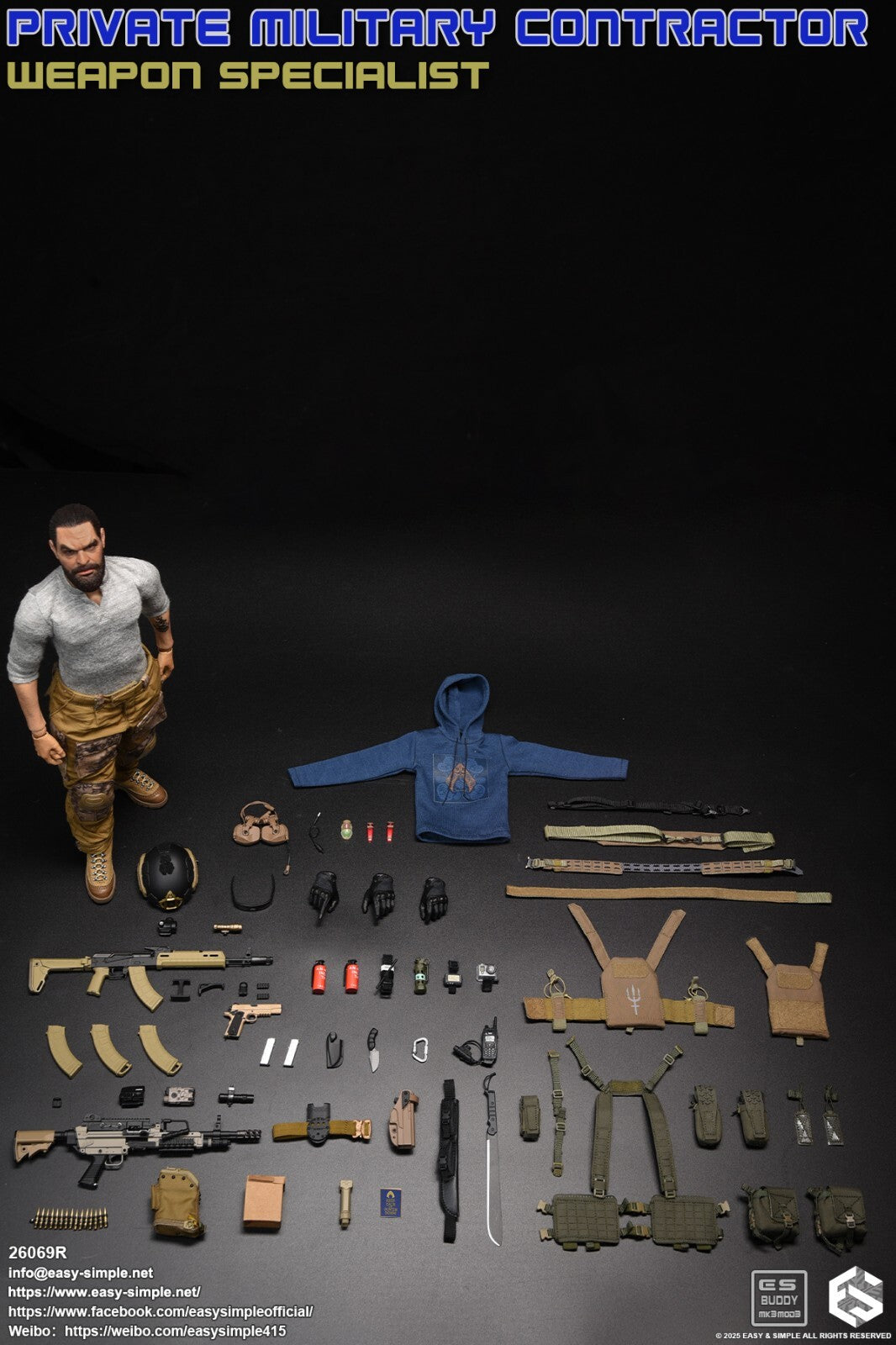 1:6 scale Easy & Simple PMC Weapon Specialist Grenade GPS Tourniquet Tape Set