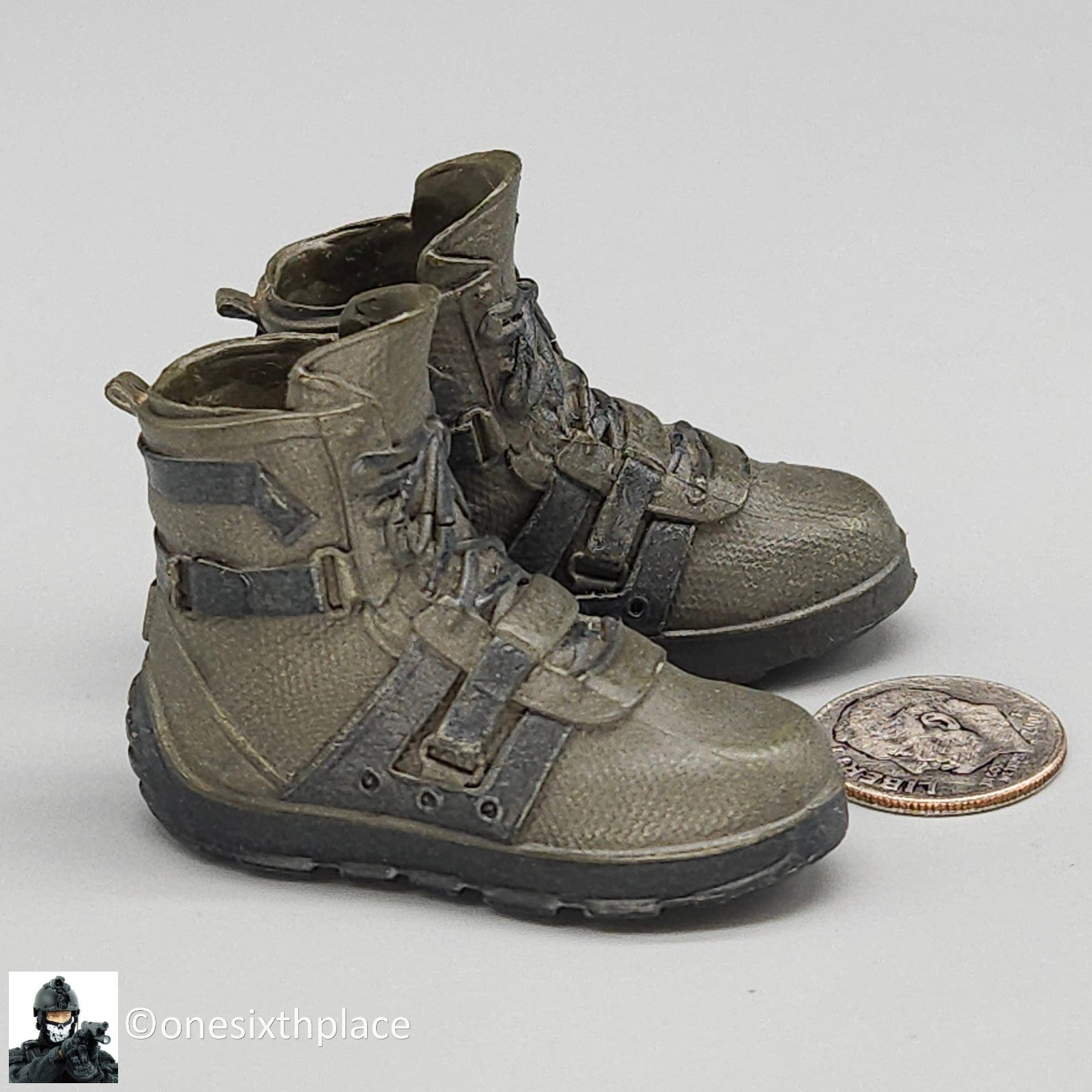 1:6 scale Ubicollectibles Agent Brian Johnson Tactical Boots (Peg Type)