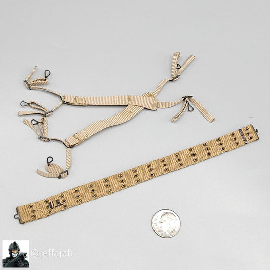 1:6 scale Soldier Story WWII US 101st Airborne Private M36 Belt w/ Suspenders