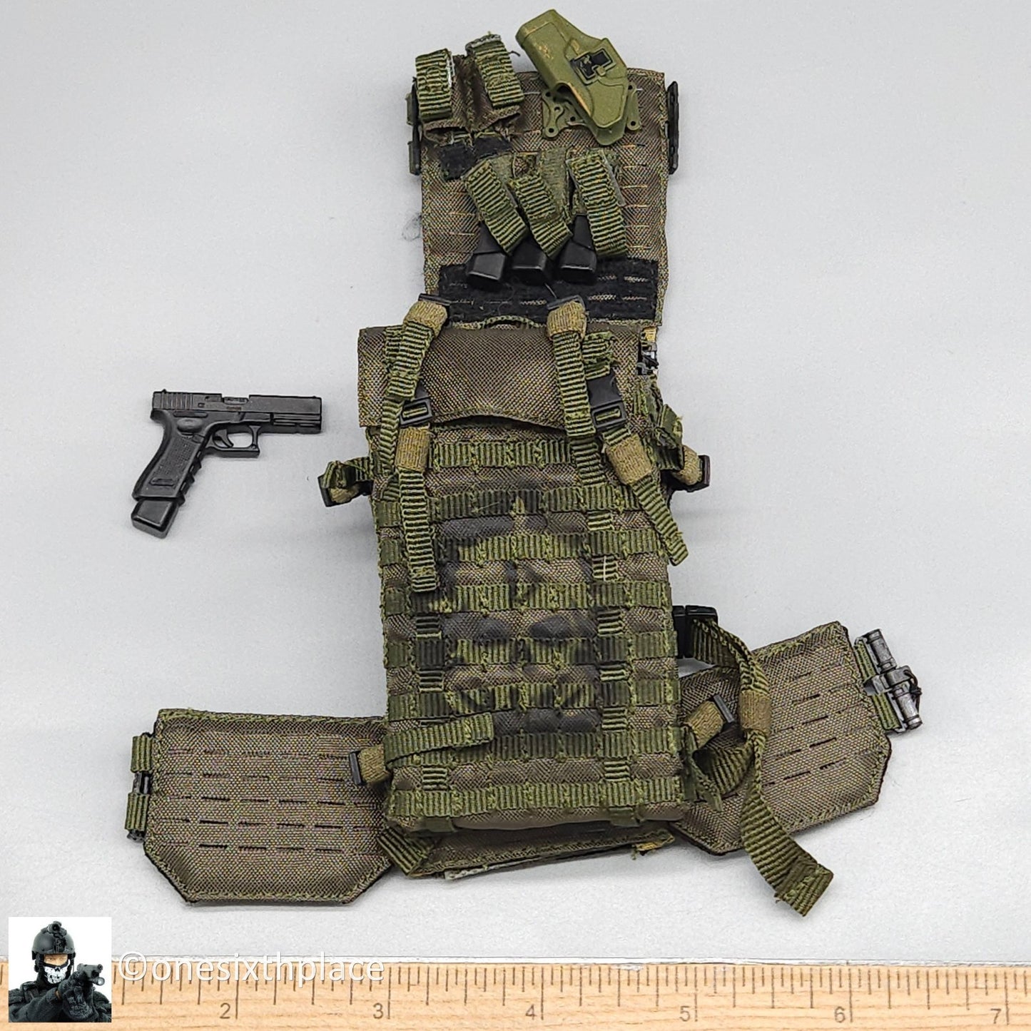 1:6 Easy & Simple CBI Enforcer Yuri M134 Minigun w/ Plate Carrier Set 12" Figure