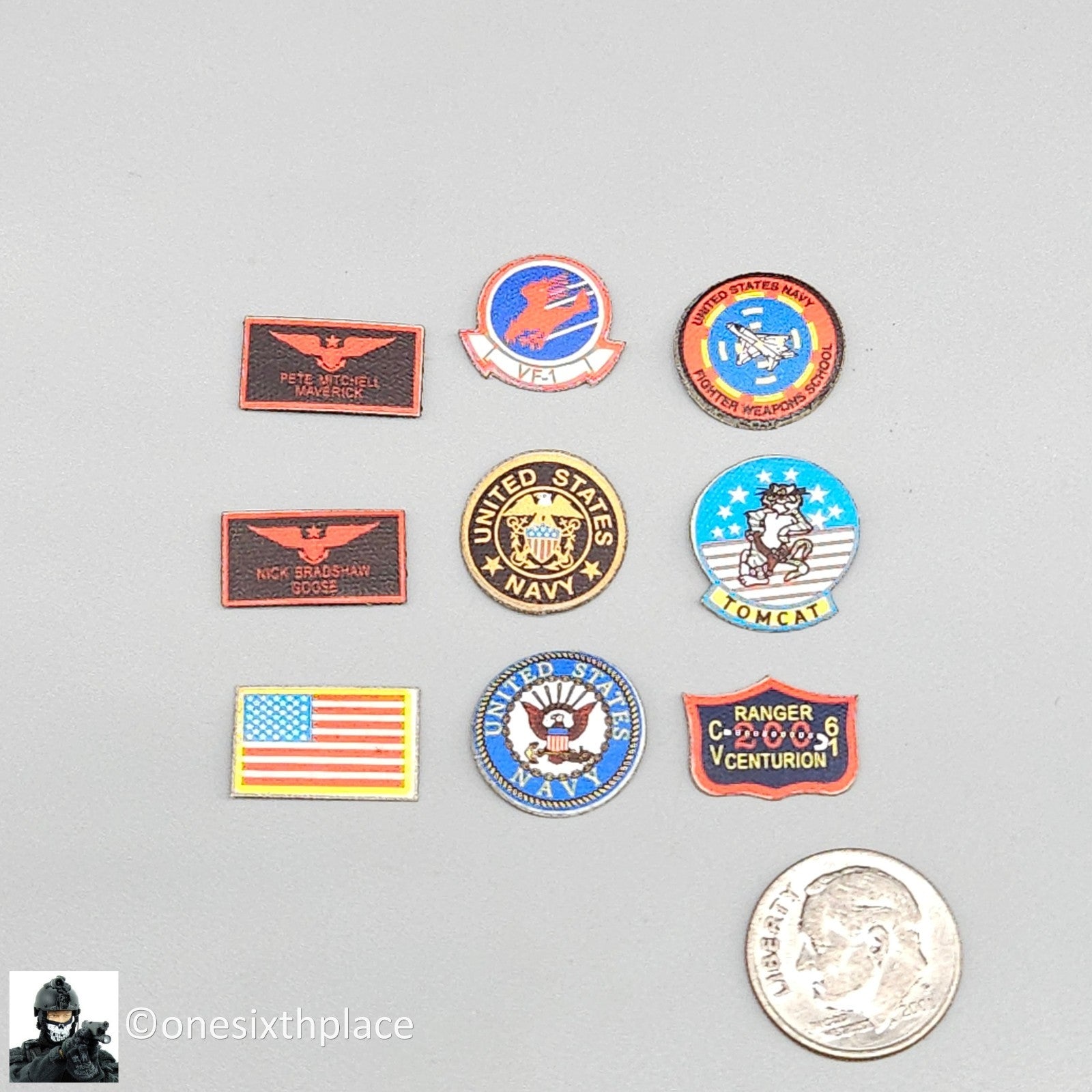 1:6 DID US Navy F-14 Pilot Tom & Nick "Goose" Patches Set for 12" Figures