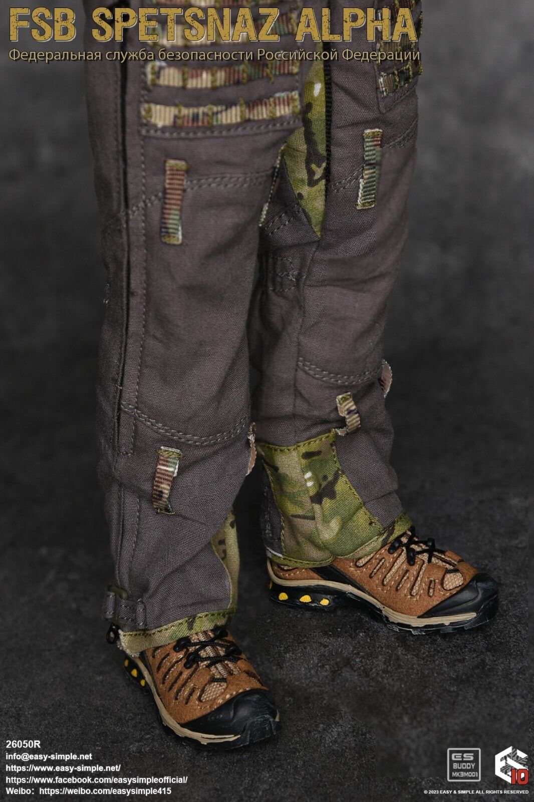 1:6 Easy & Simple Russian FSB Spetsnaz ALPHA Gloved Hand Set for 12" Figures